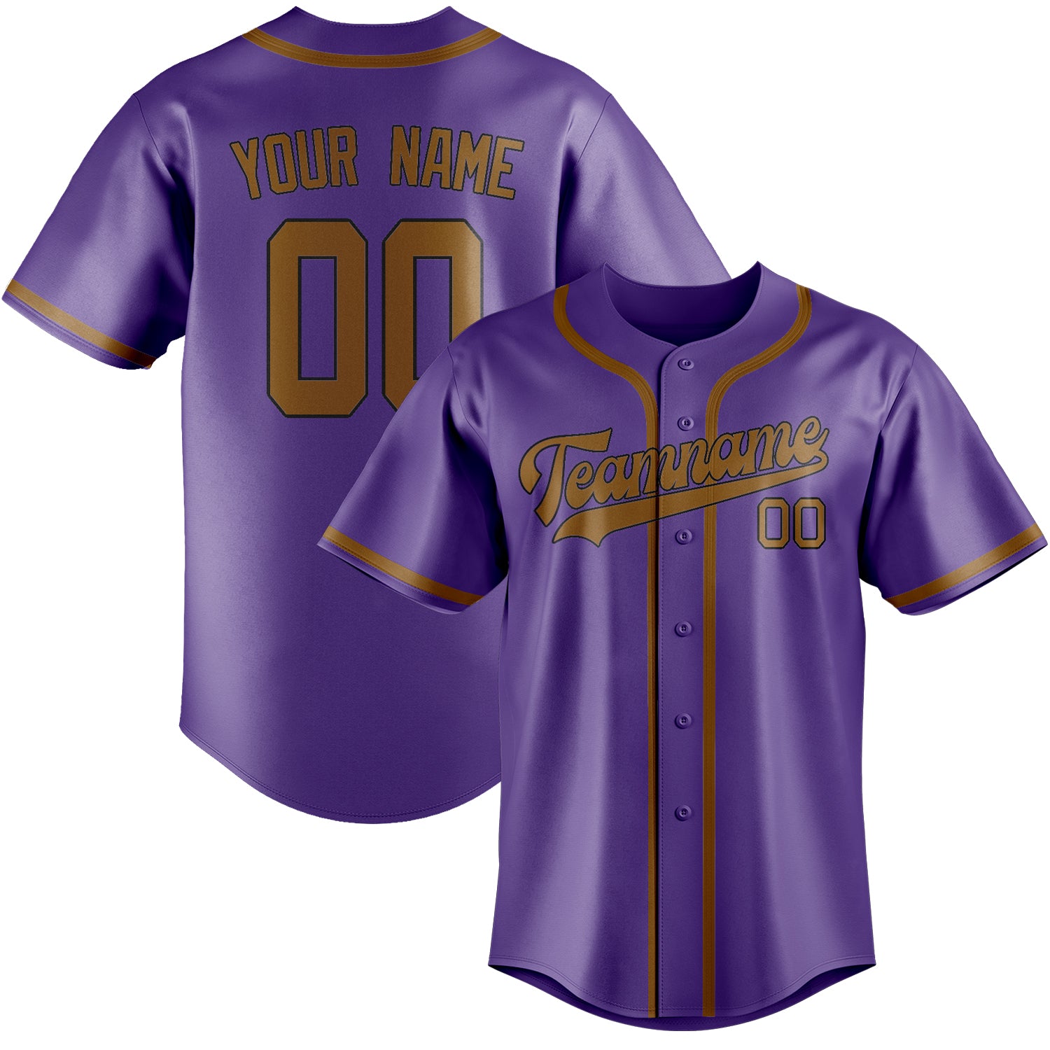 Custom Light Purple Khaki Baseball Jersey