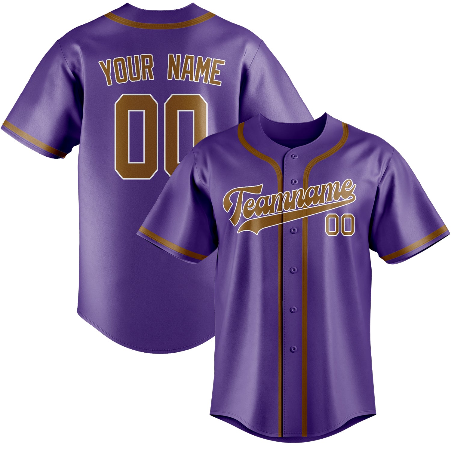 Custom Light Purple Khaki Baseball Jersey