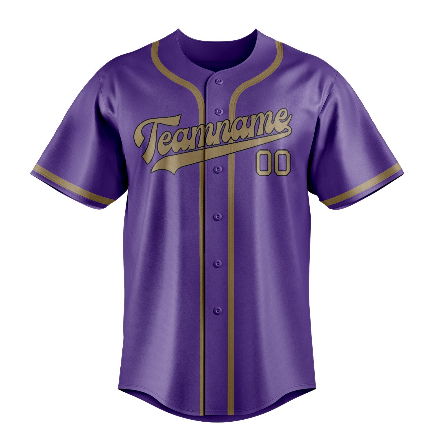 Custom Light Purple Light Khaki Baseball Jersey