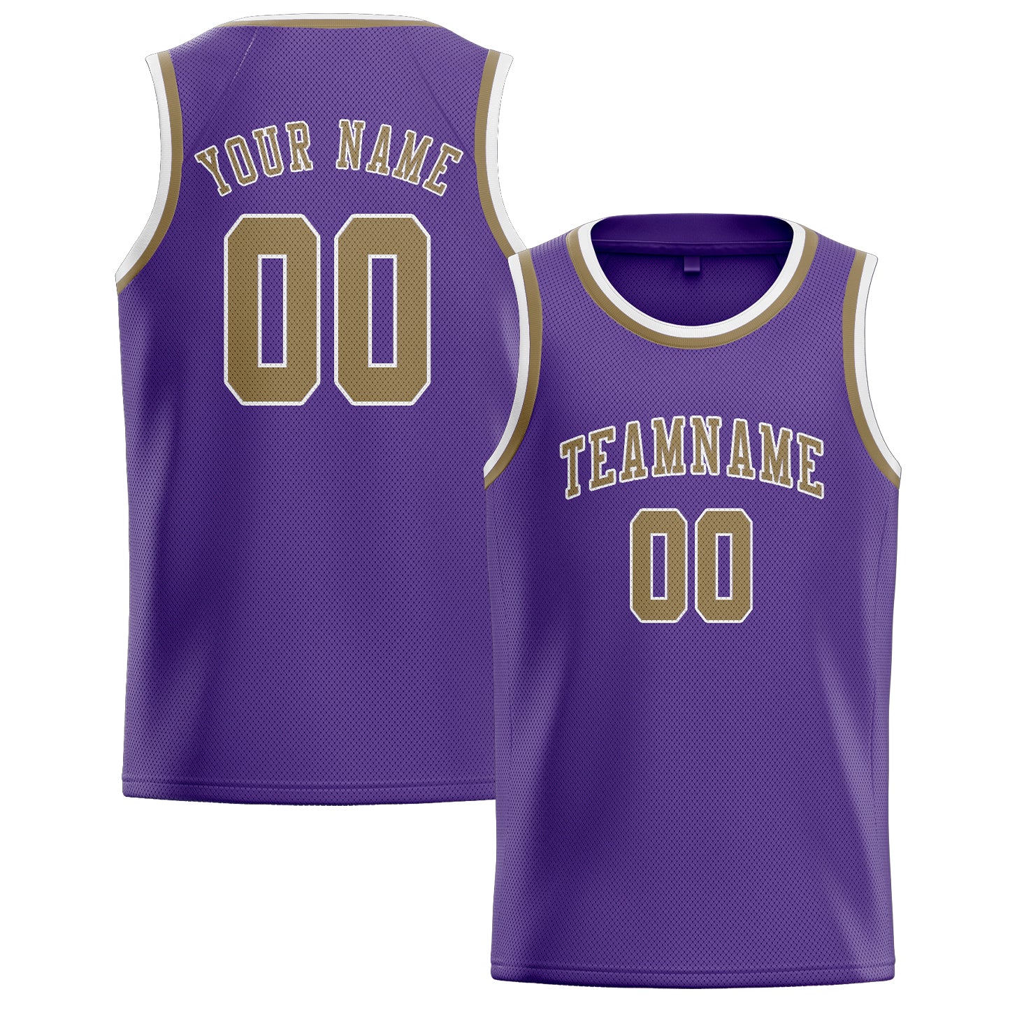 Custom Light Purple Light Khaki Basketball Jersey