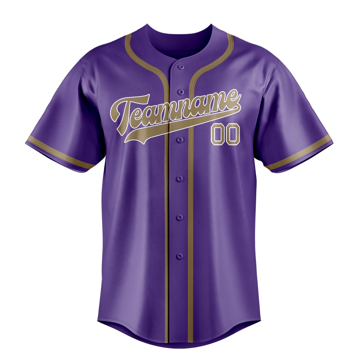 Custom Light Purple Light Khaki Baseball Jersey