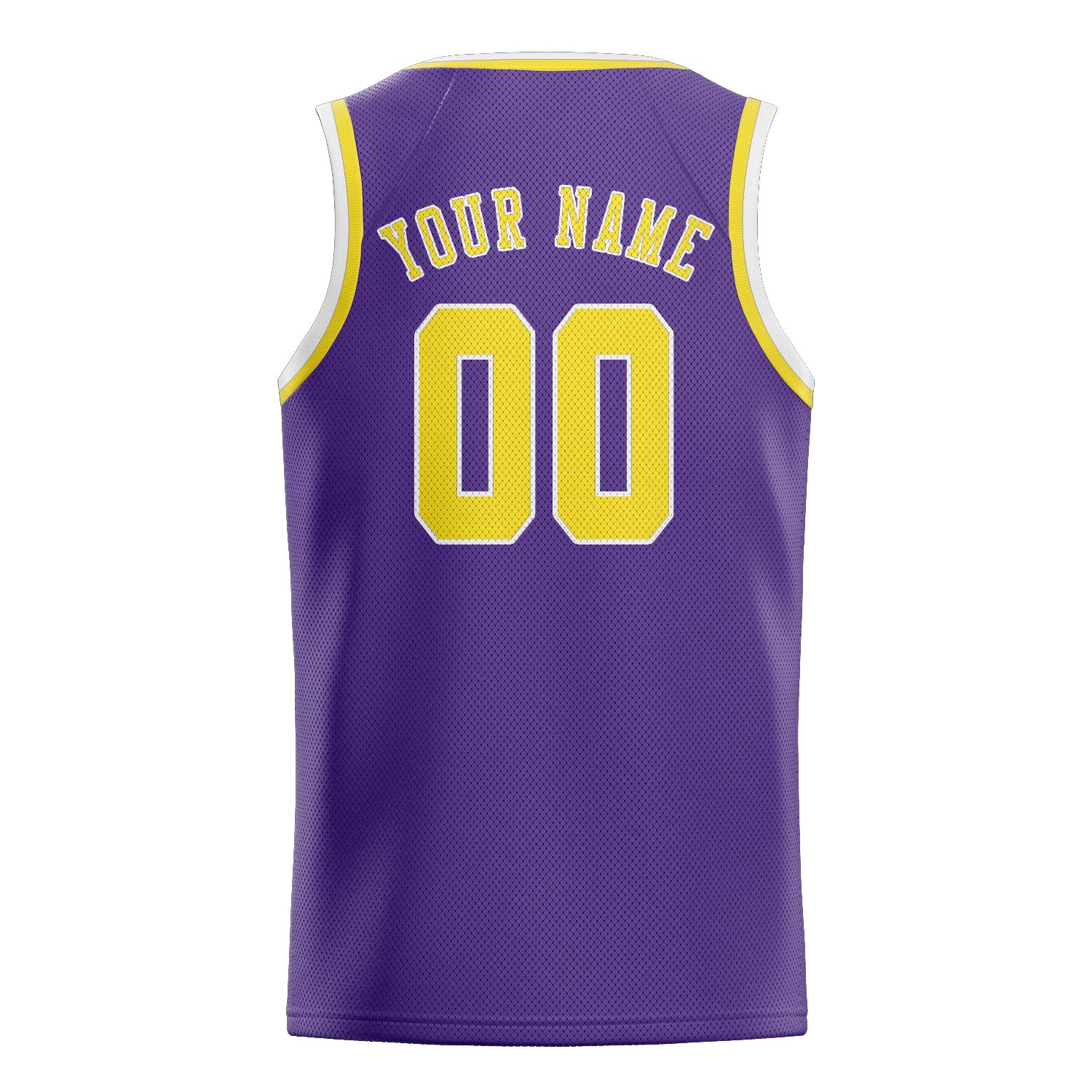 Custom Light Purple Light Yellow Basketball Jersey
