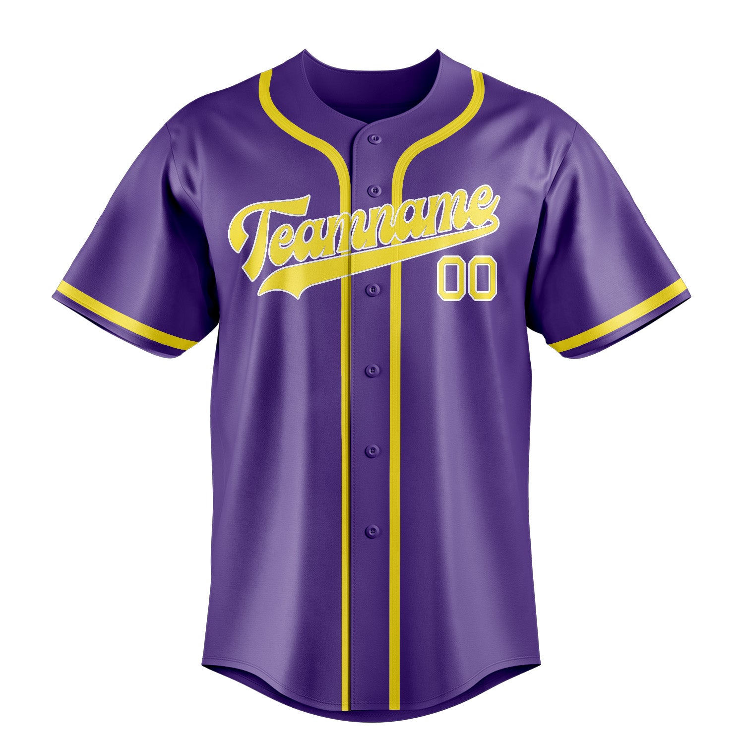 Custom Light Purple Light Yellow Baseball Jersey