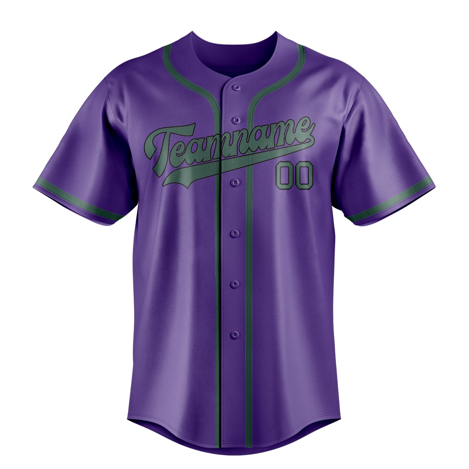 Custom Light Purple Blue Green Baseball Jersey