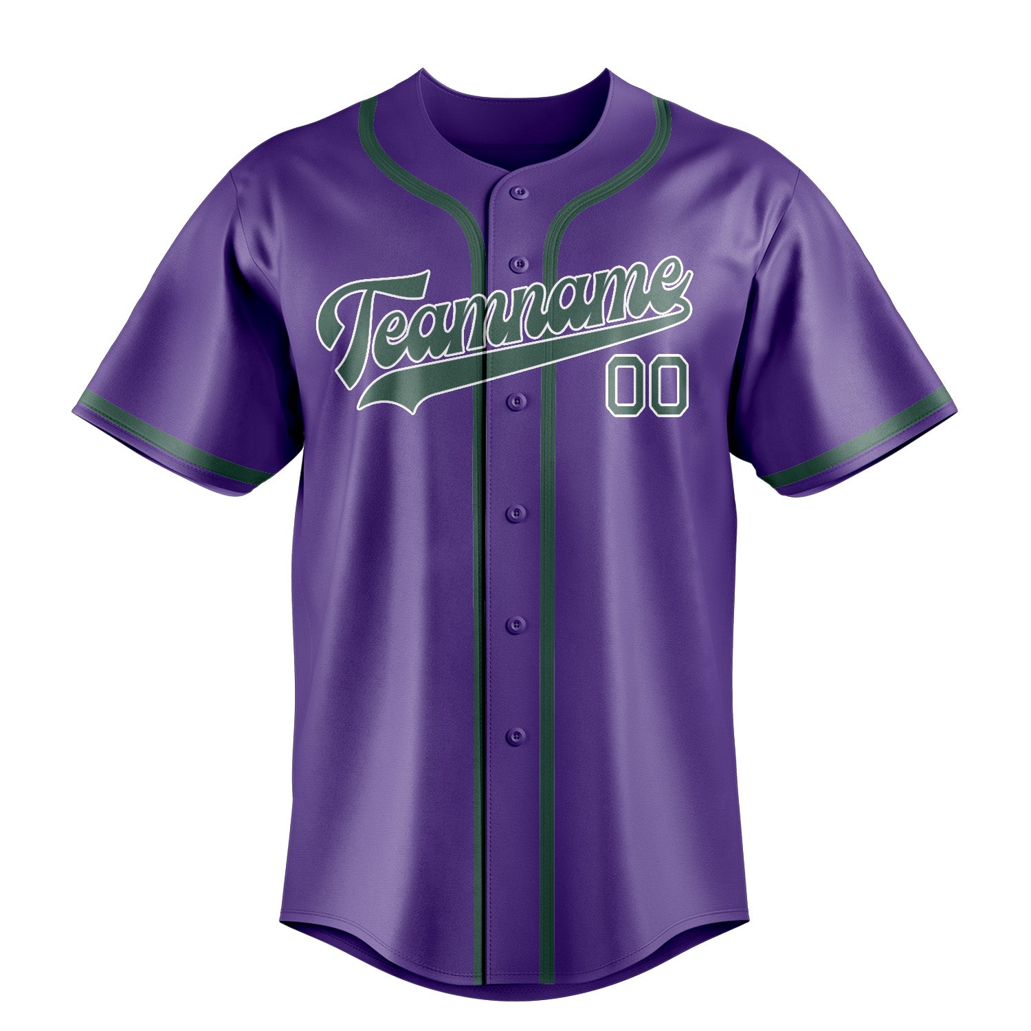 Custom Light Purple Blue Green Baseball Jersey