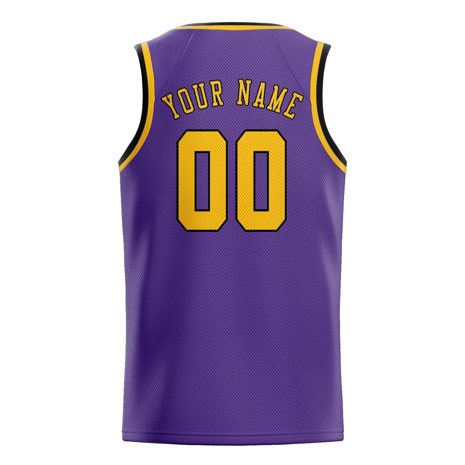Custom Light Purple Gold Basketball Jersey