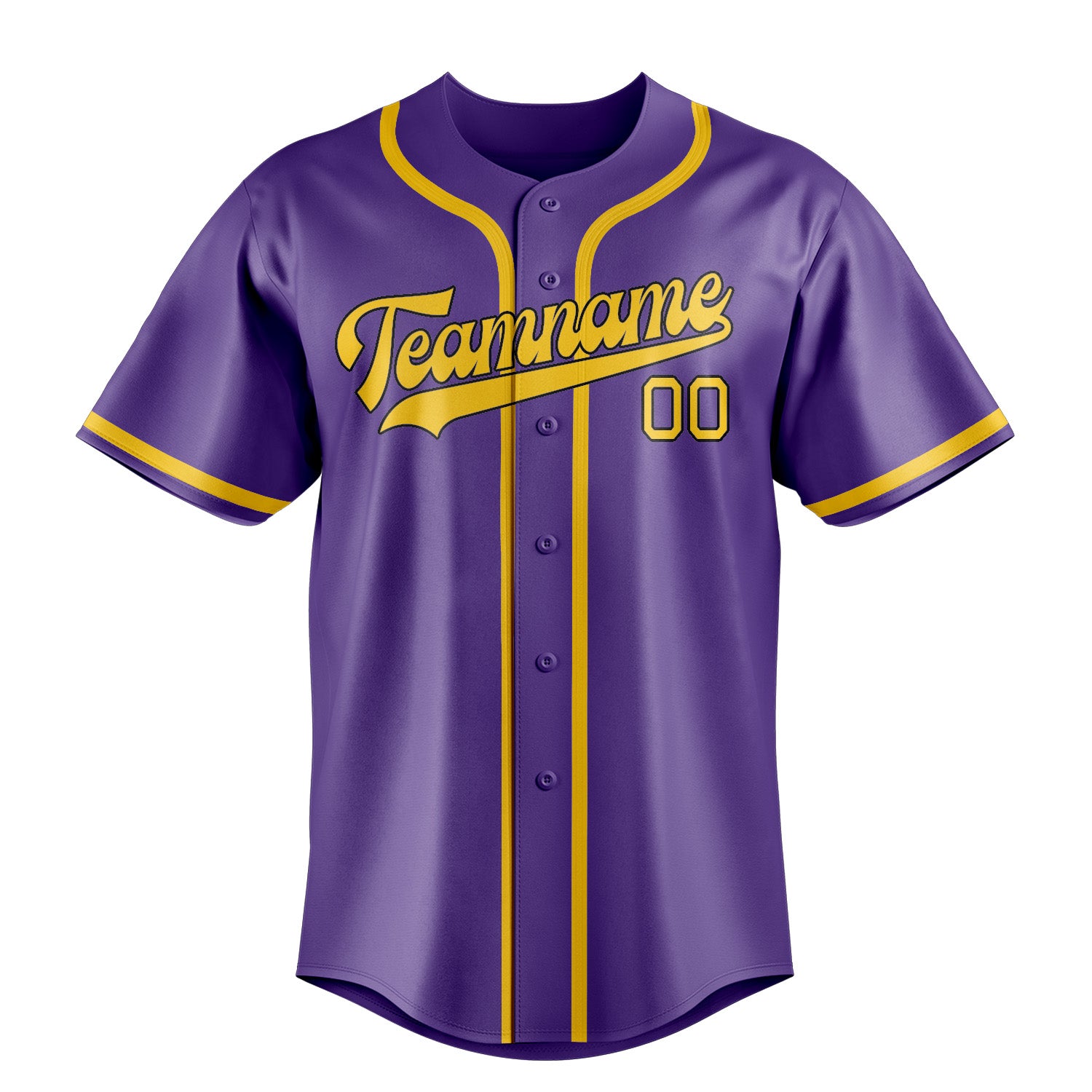 Custom Light Purple Gold Baseball Jersey