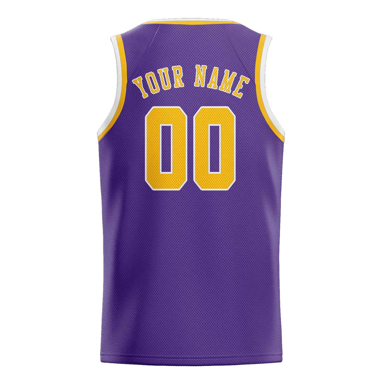 Custom Light Purple Gold Basketball Jersey