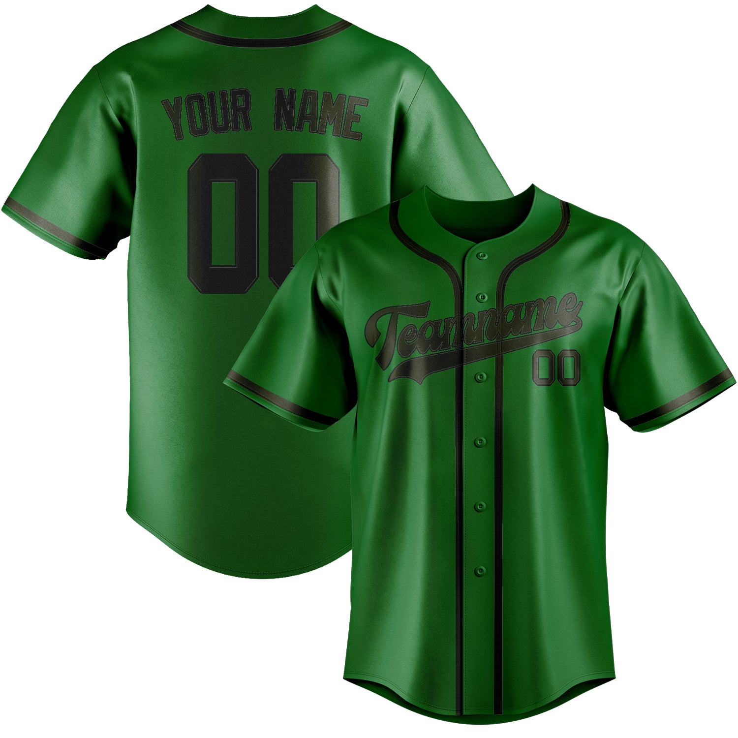 Custom Emerald Green Olive Baseball Jersey