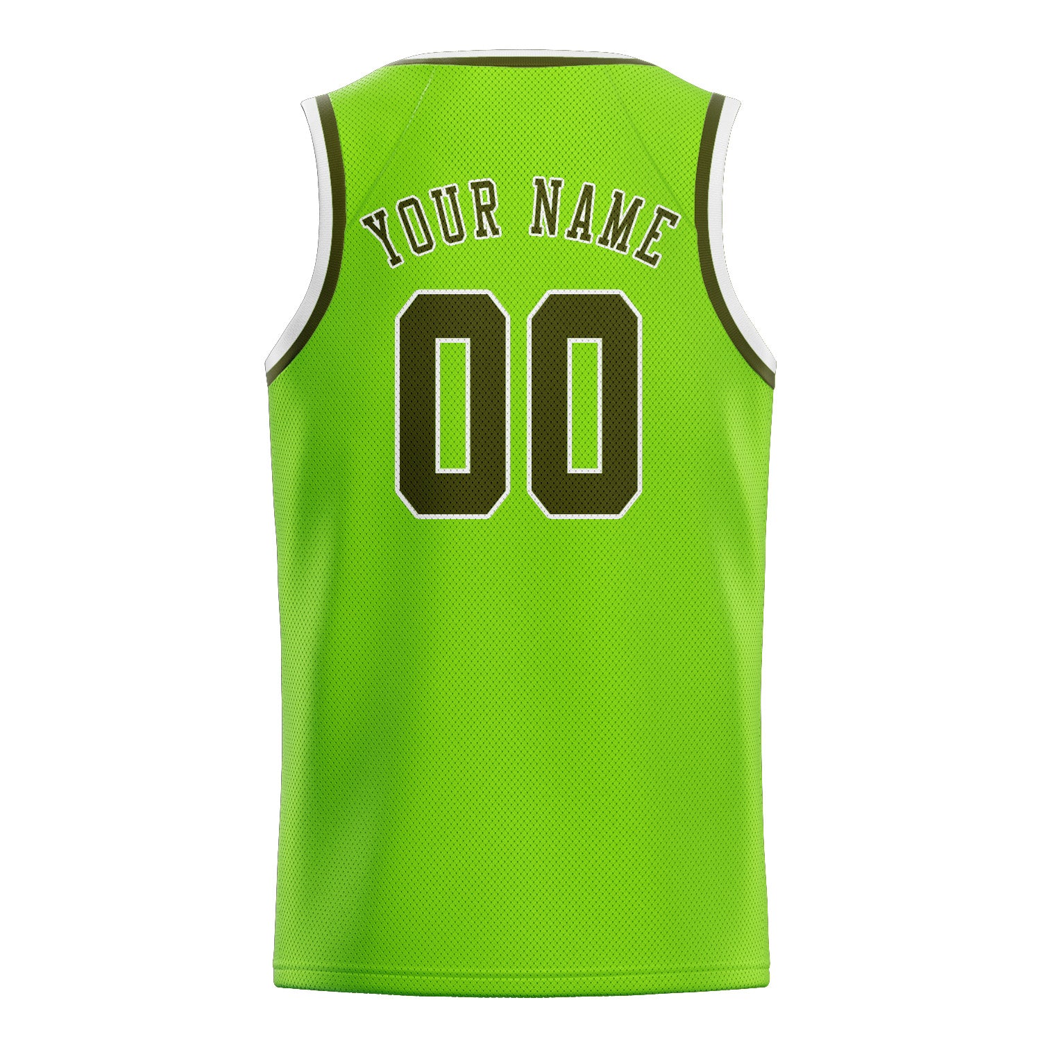Custom Emerald Green Olive Basketball Jersey