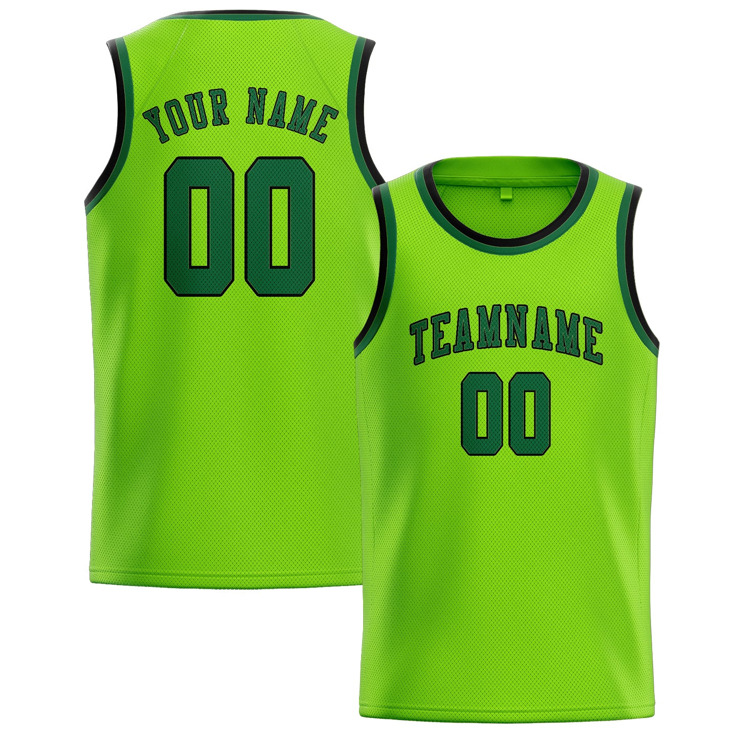 Custom Emerald Green Green Basketball Jersey