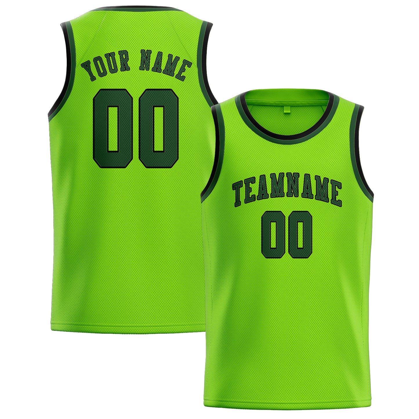 Custom Emerald Green Dark Green Basketball Jersey