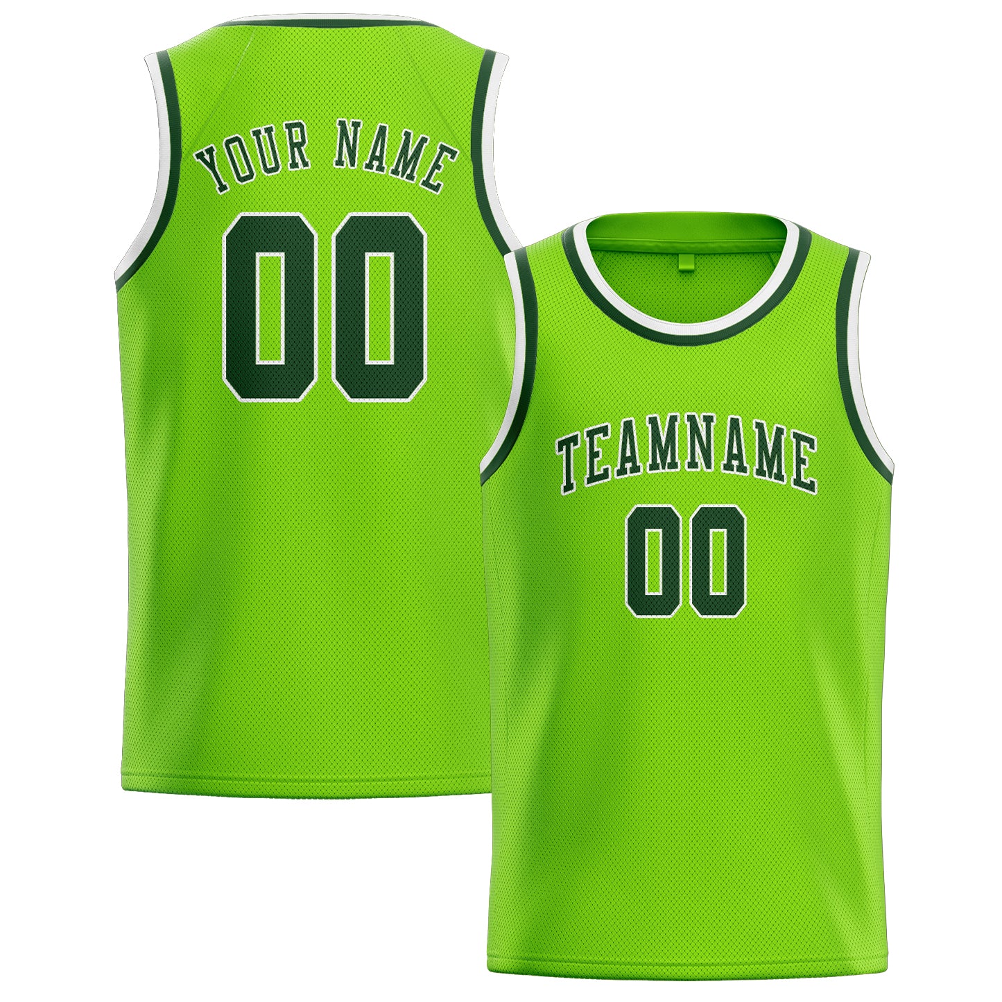 Custom Emerald Green Dark Green Basketball Jersey