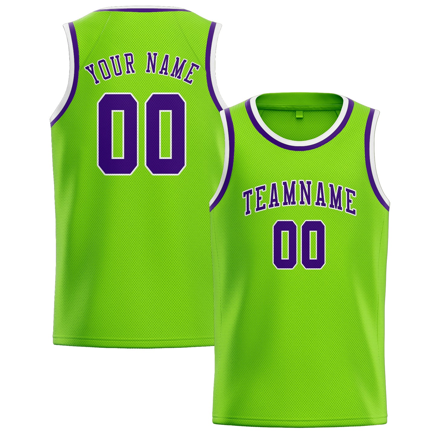 Custom Emerald Green Purple Basketball Jersey