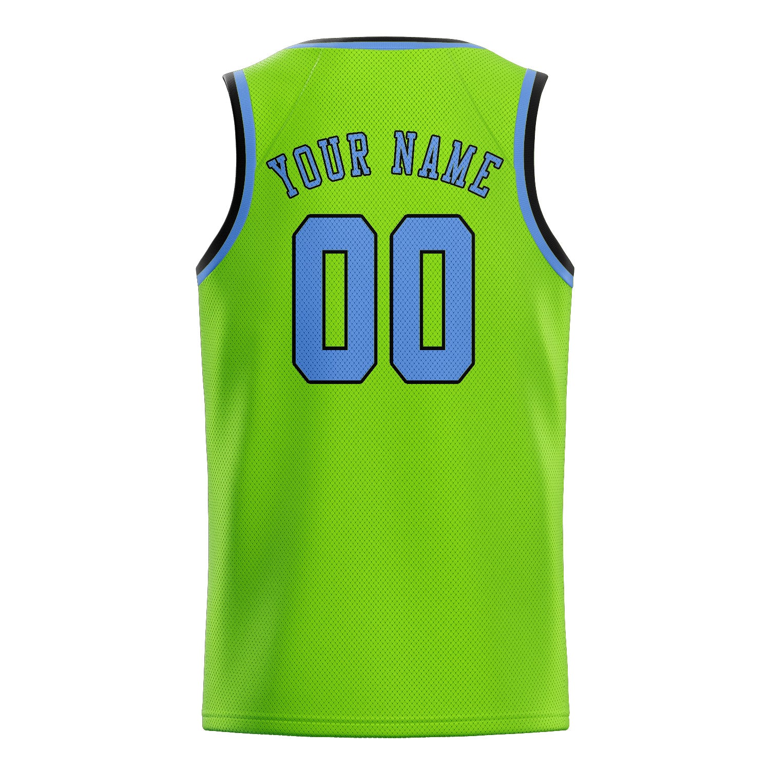 Custom Emerald Green Light Blue Basketball Jersey