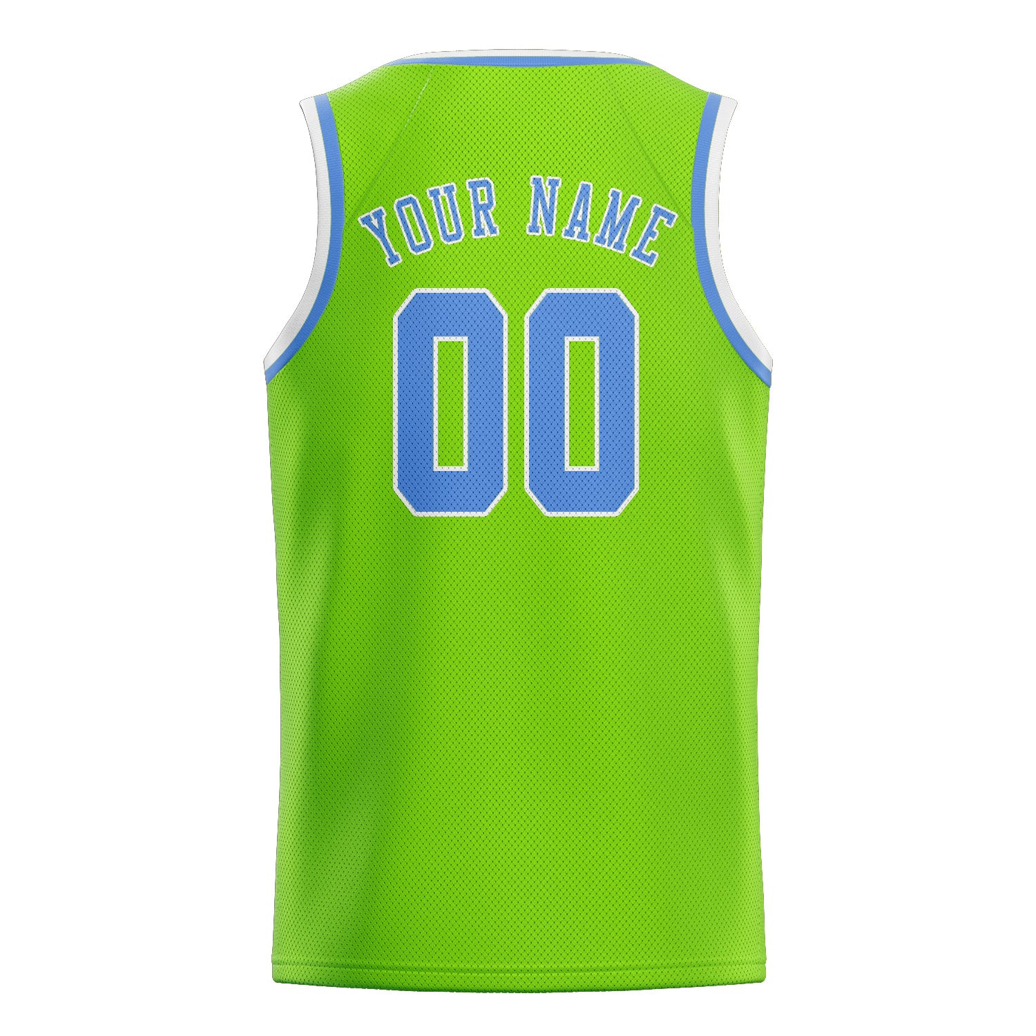 Custom Emerald Green Light Blue Basketball Jersey