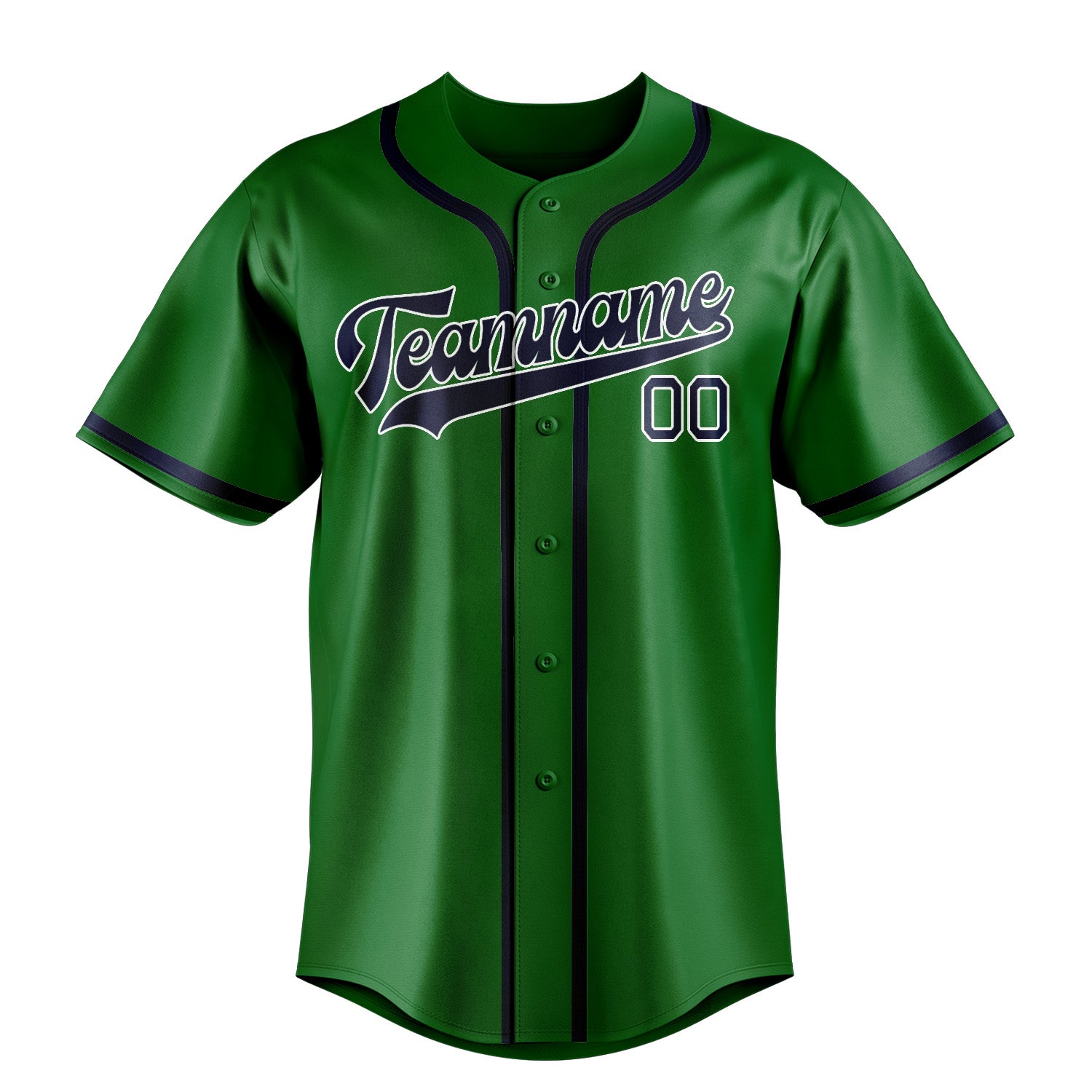 Custom Emerald Green Blue Baseball Jersey