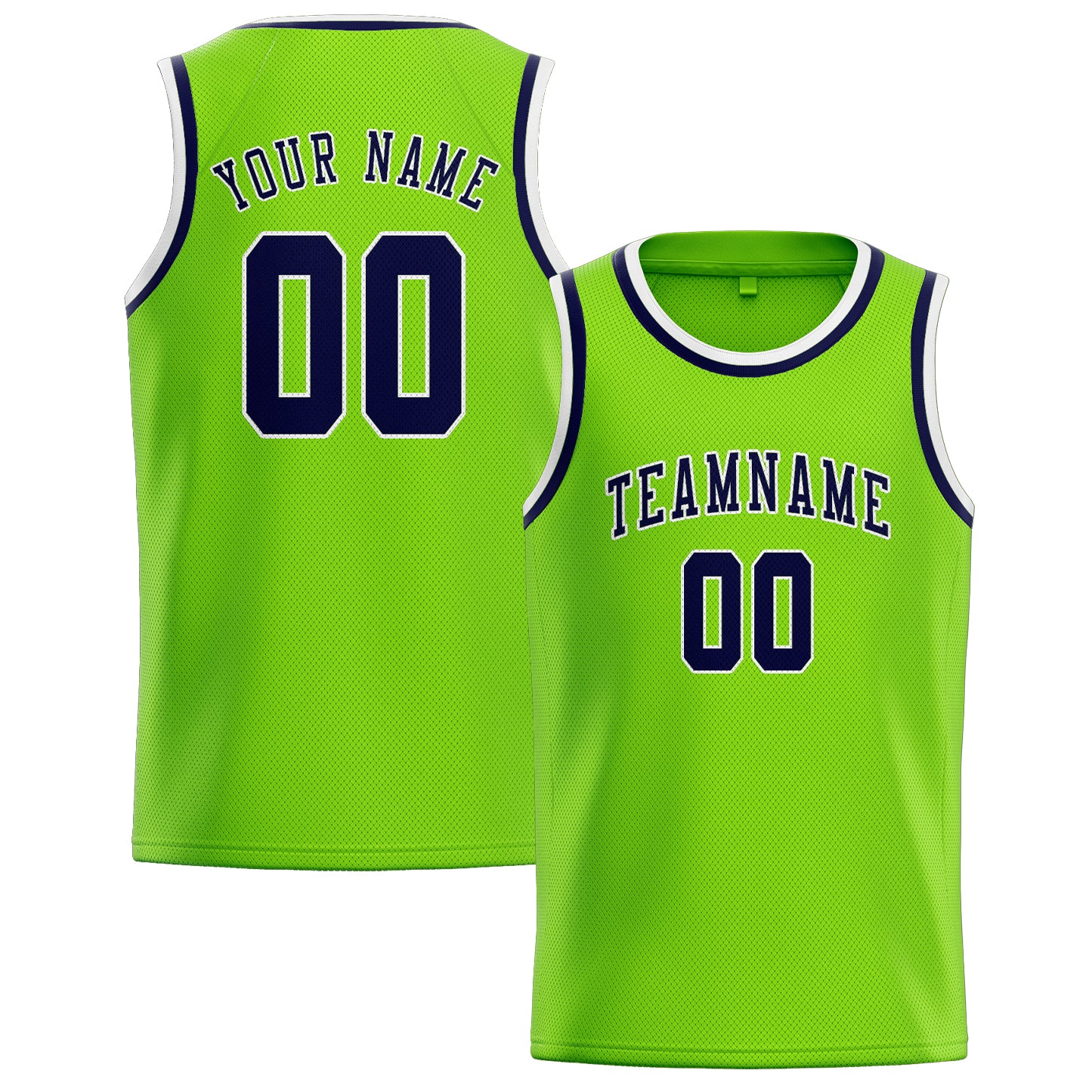 Custom Emerald Green Navy Basketball Jersey
