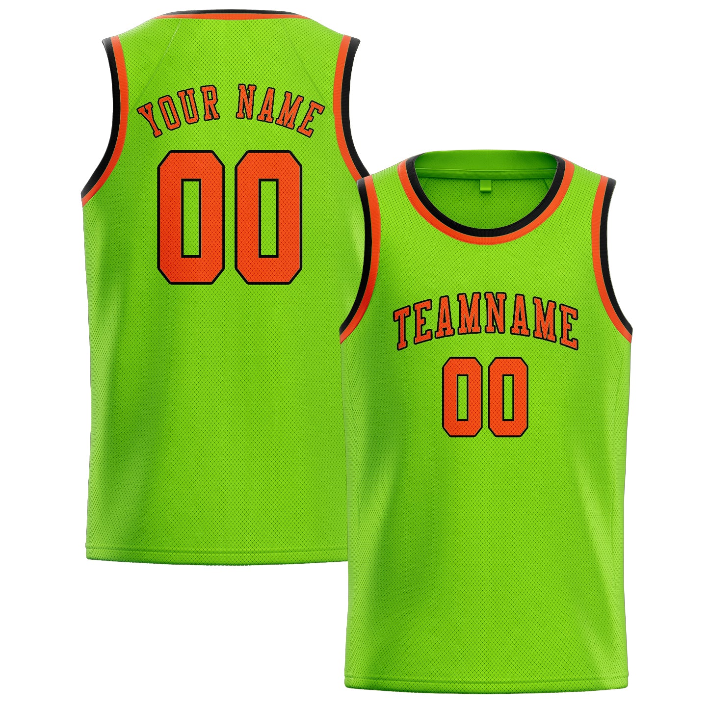 Custom Emerald Green Orange Red Basketball Jersey