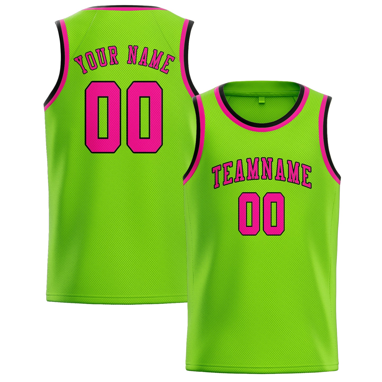 Custom Emerald Green Pink Basketball Jersey