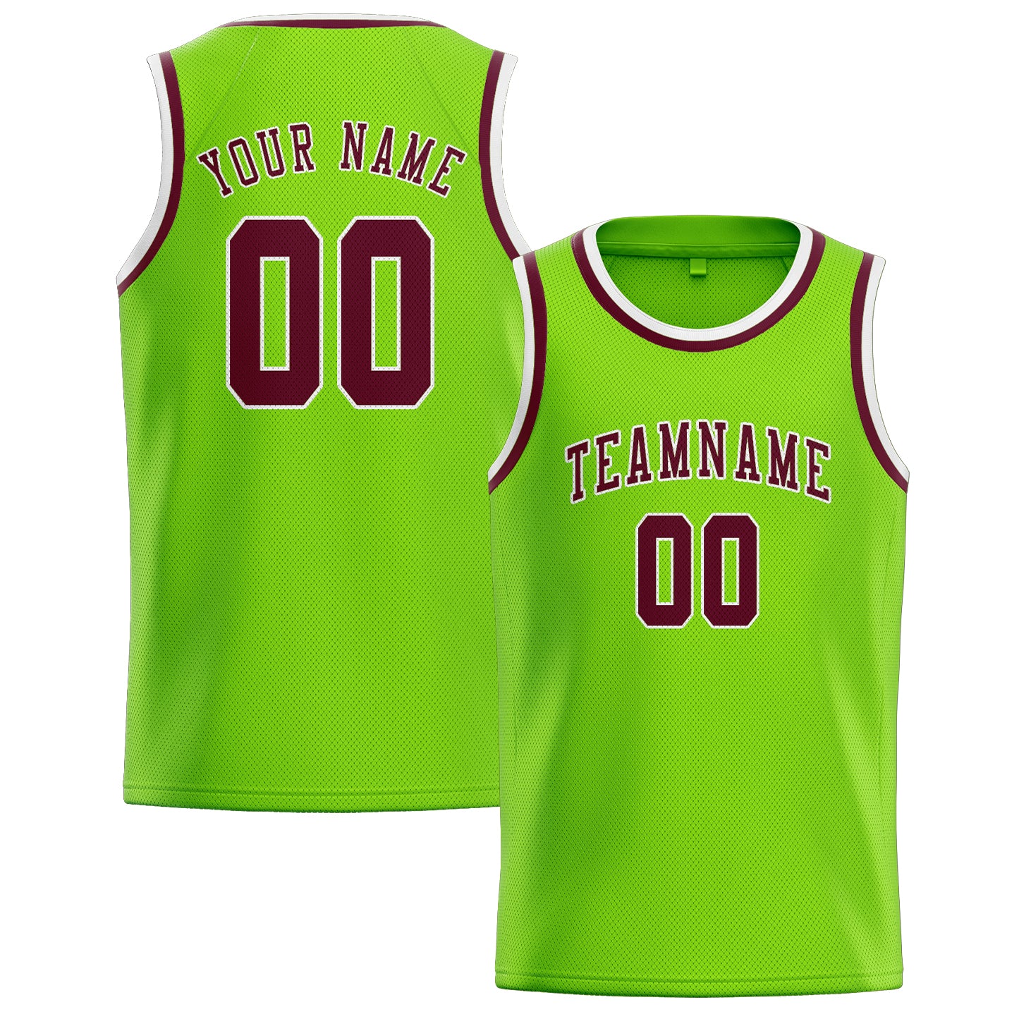 Custom Emerald Green Crimson Red Basketball Jersey