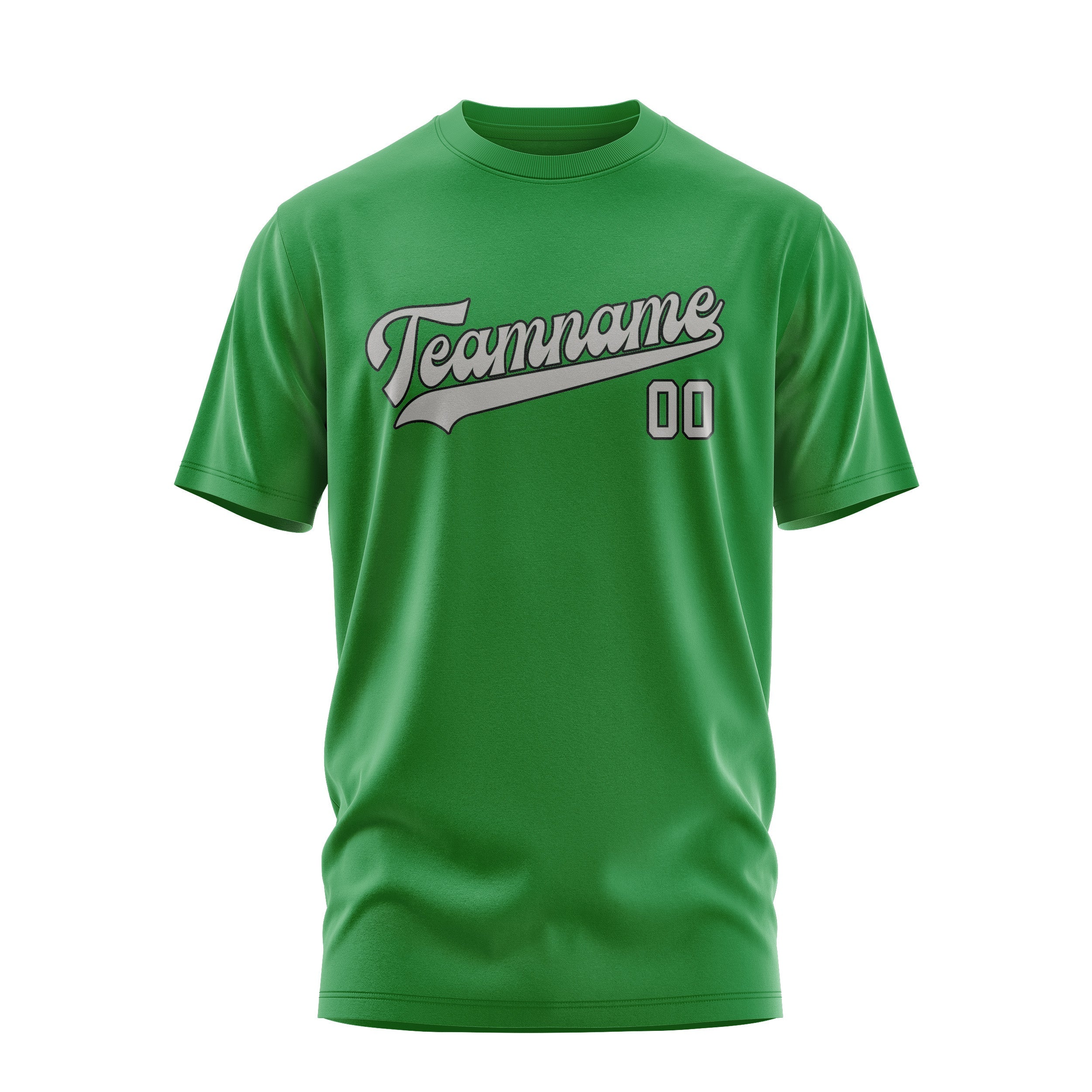 Custom Emerald Green Gray T-Shirt