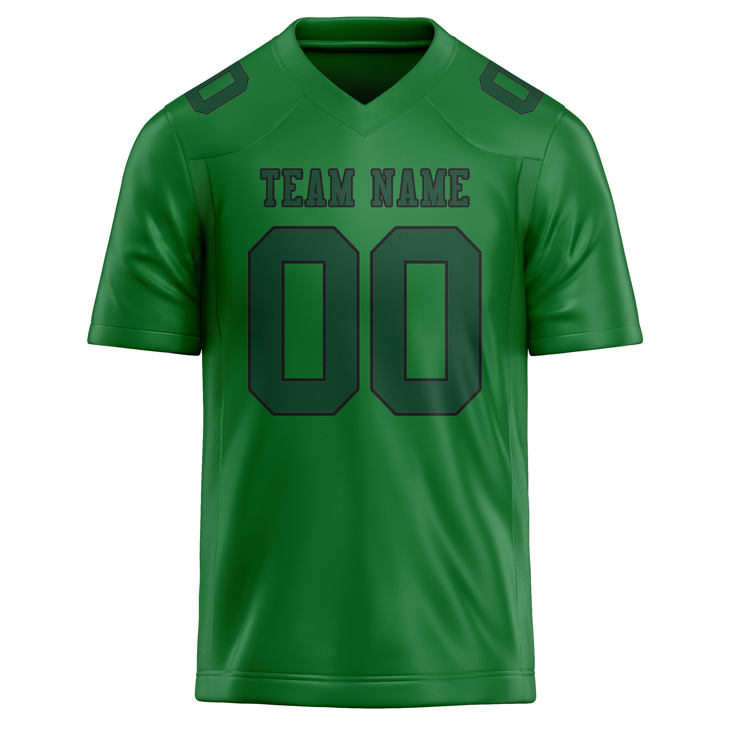 Custom Emerald Green Green Football Jersey