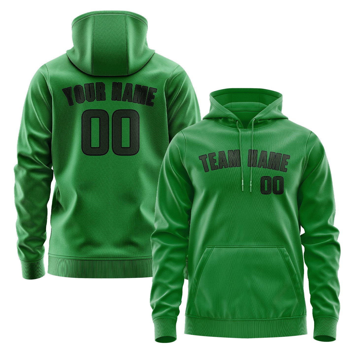 Custom Emerald Green Dark Green Hoodie