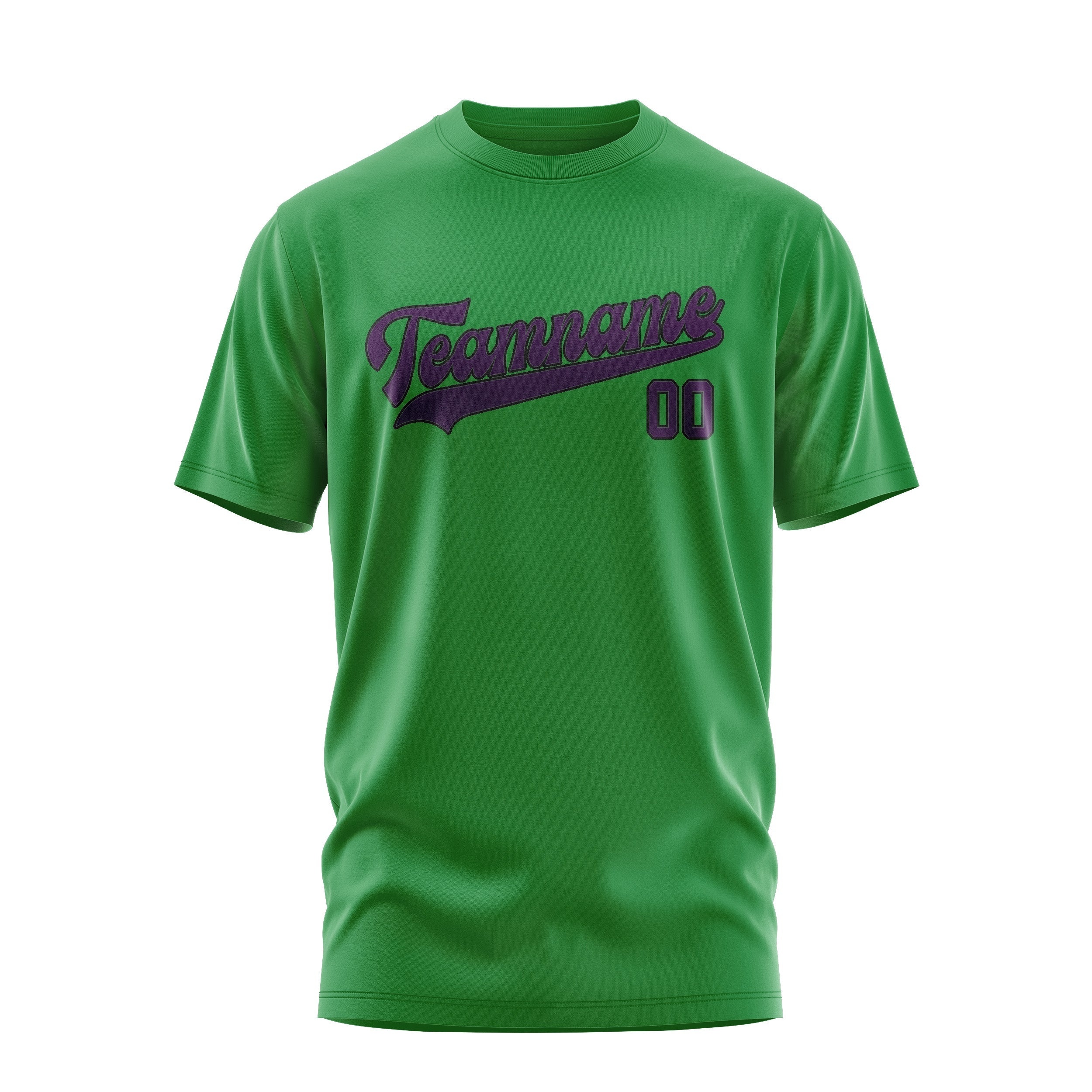 Custom Emerald Green Purple T-Shirt