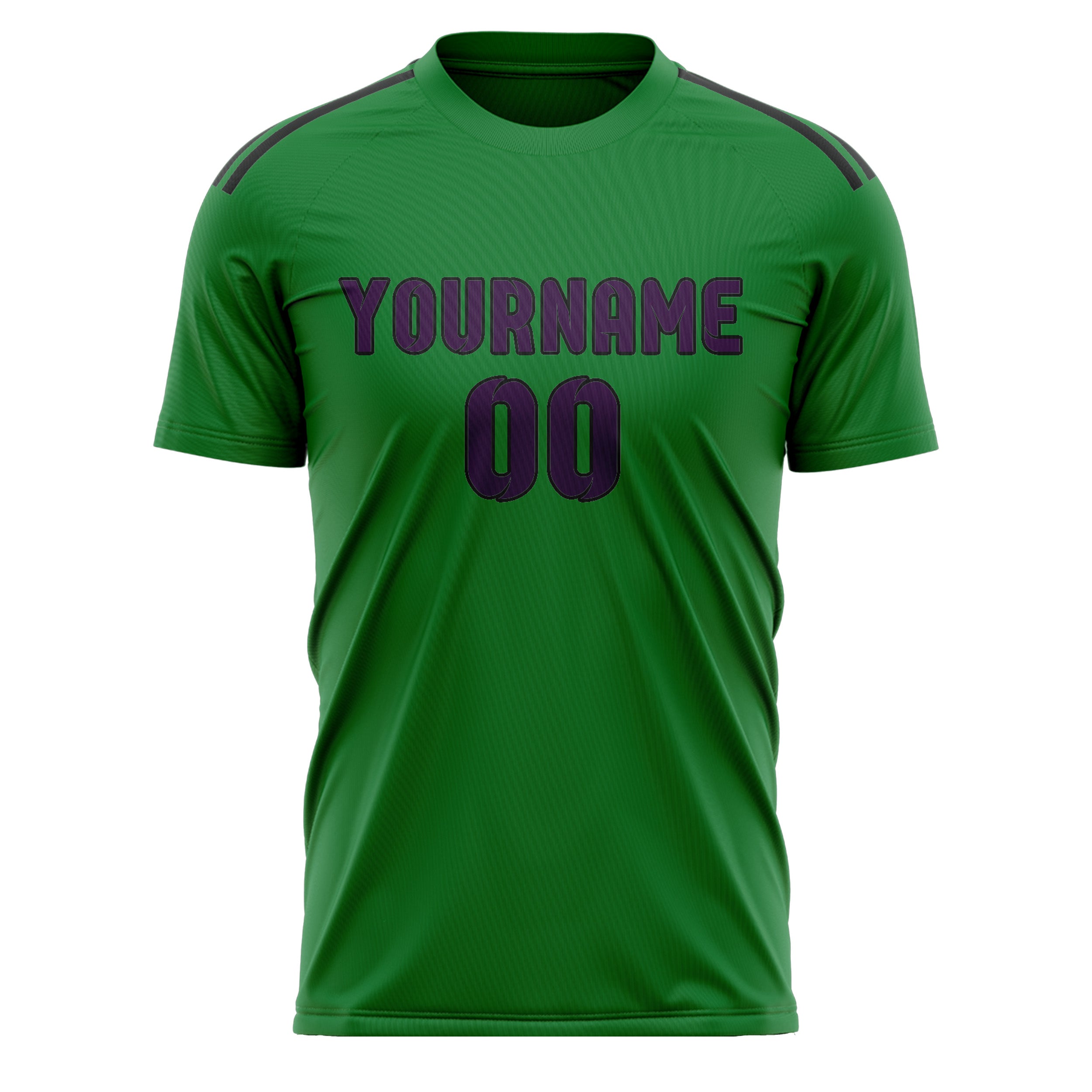 Custom Emerald Green Purple Soccer Jersey