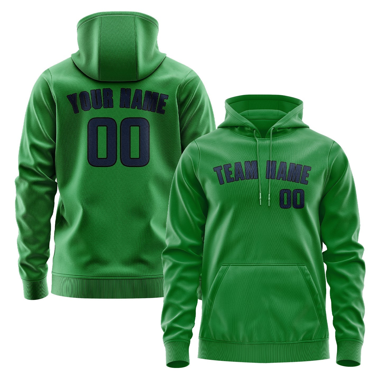 Custom Emerald Green Blue Hoodie