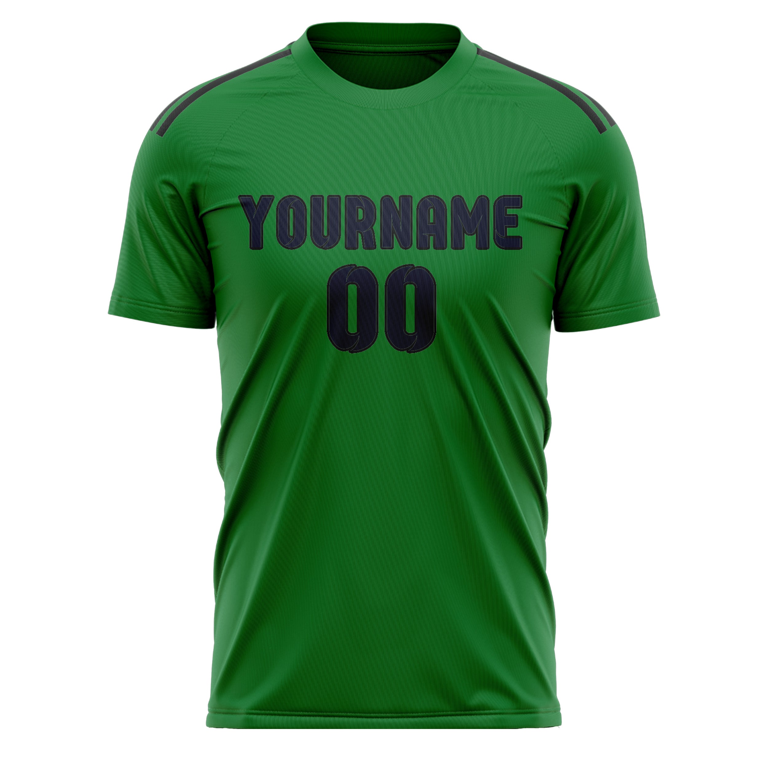 Custom Emerald Green Navy Soccer Jersey