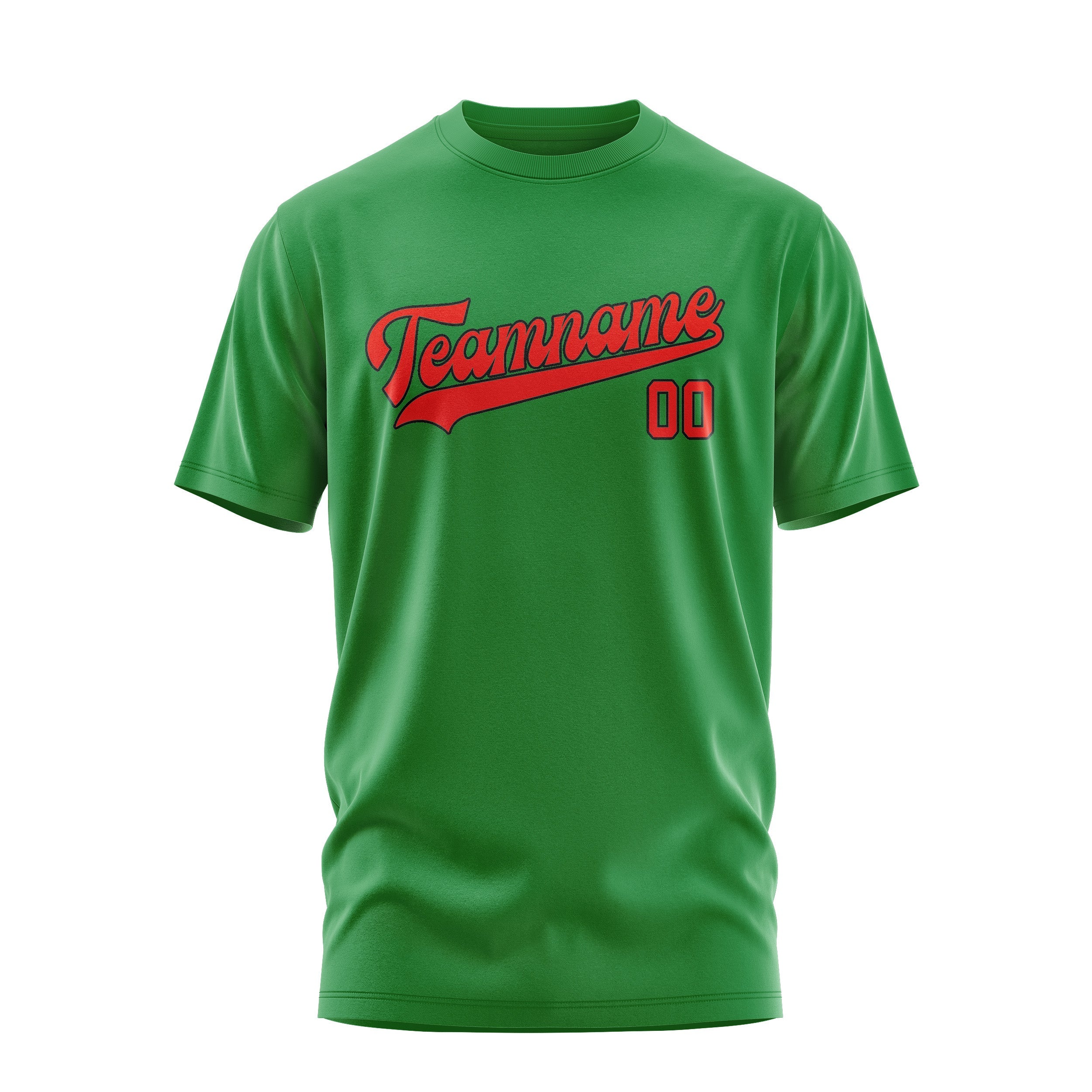 Custom Emerald Green Orange Red T-Shirt