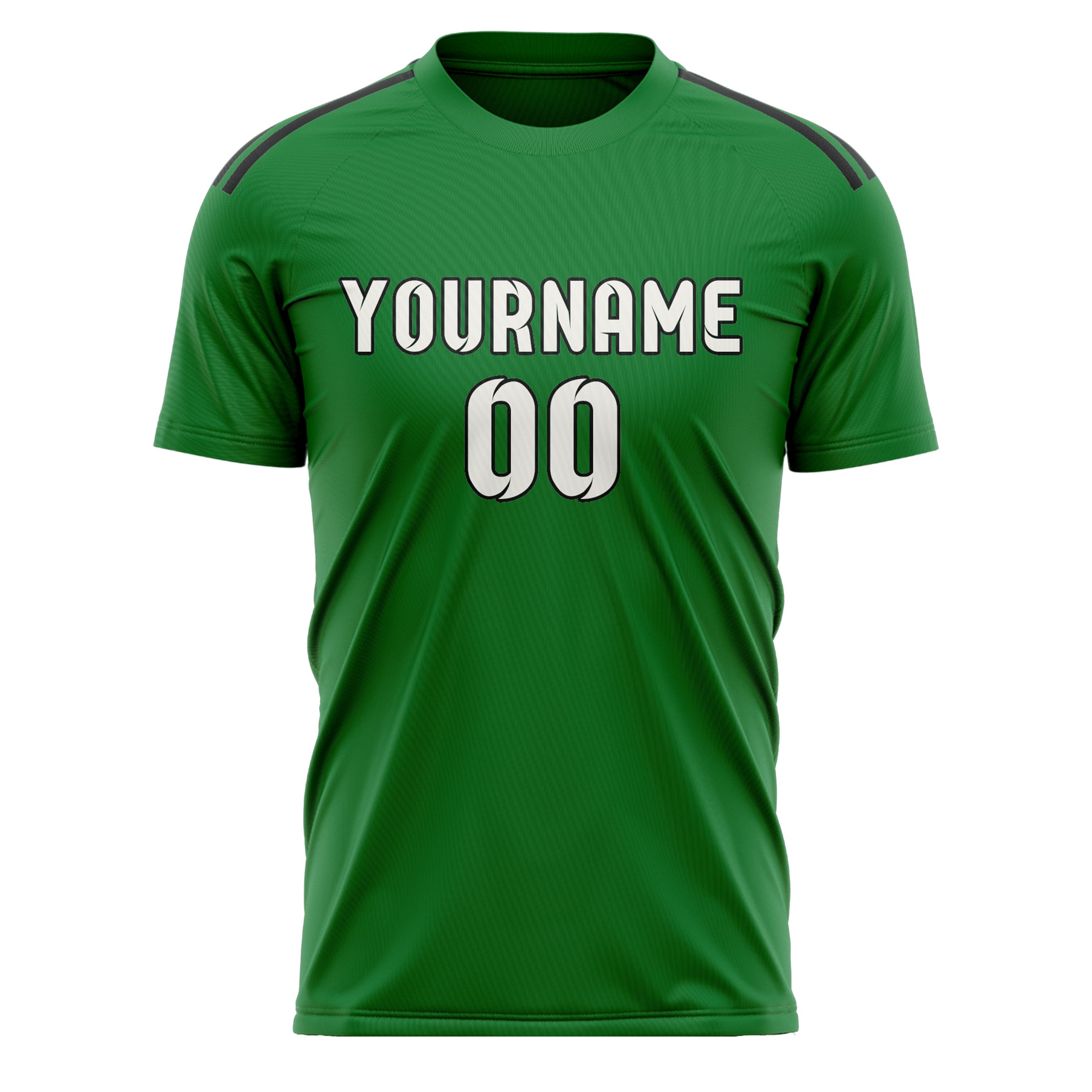 Custom Emerald Green White Soccer Jersey