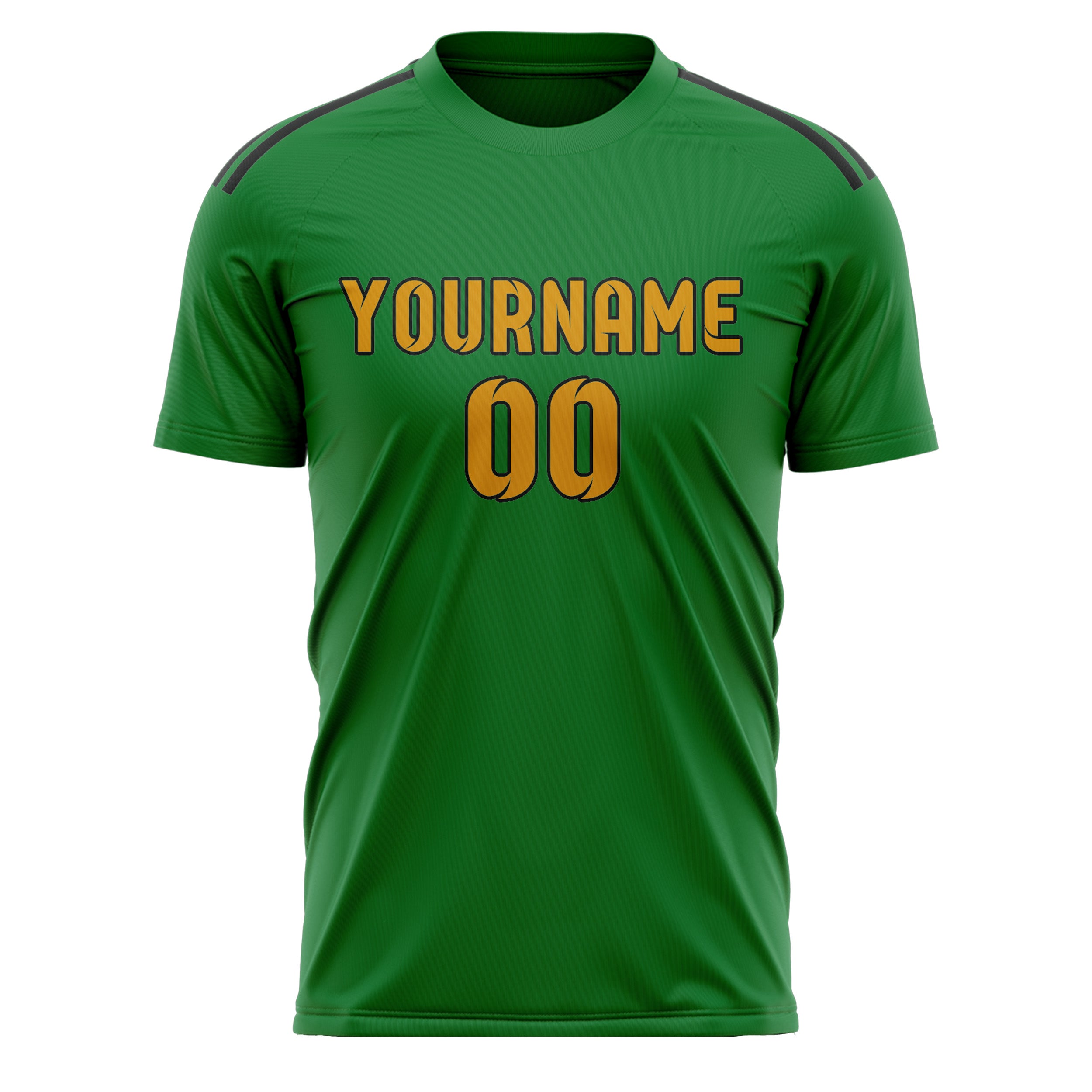 Custom Emerald Green Yellow Soccer Jersey