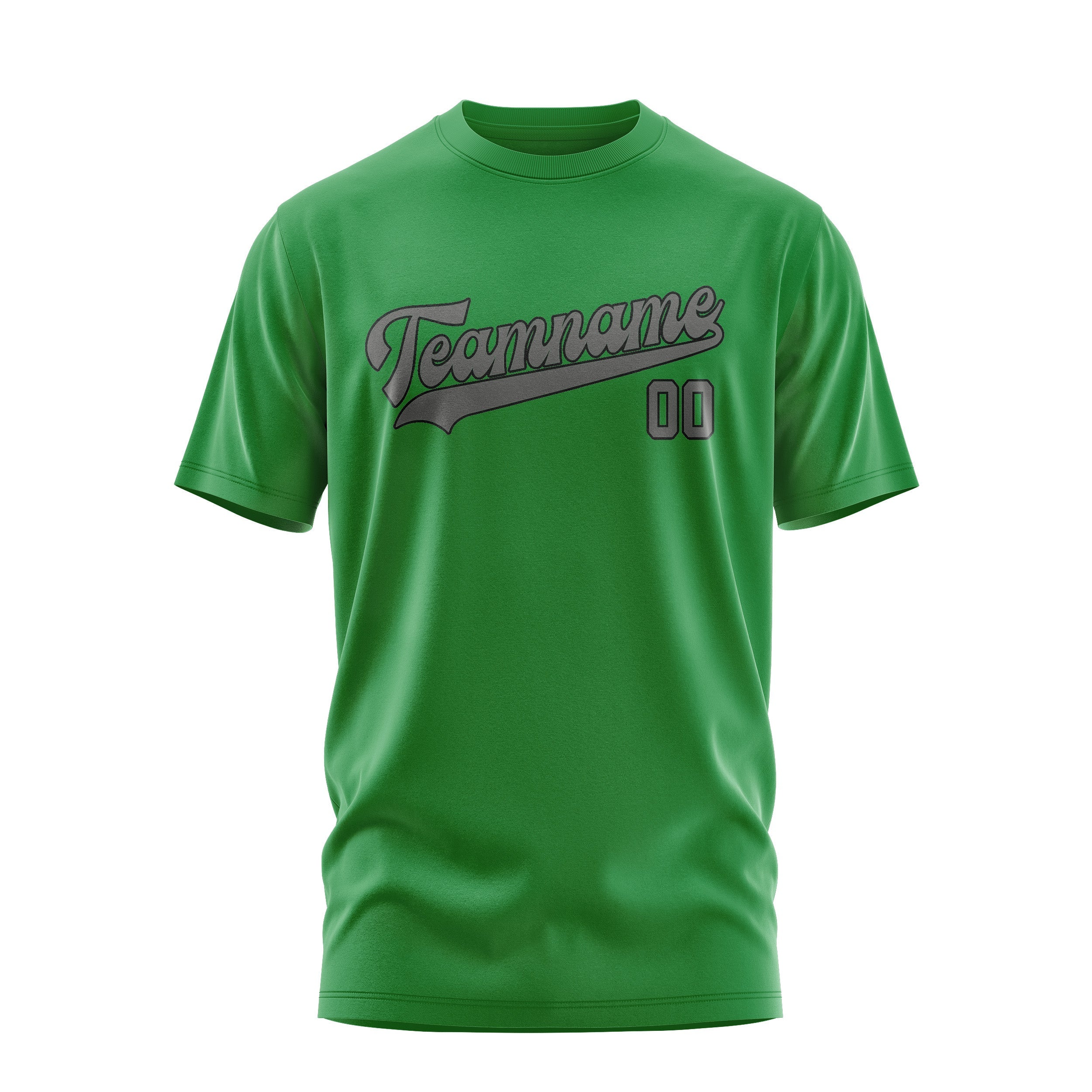 Custom Emerald Green Dark Grey T-Shirt