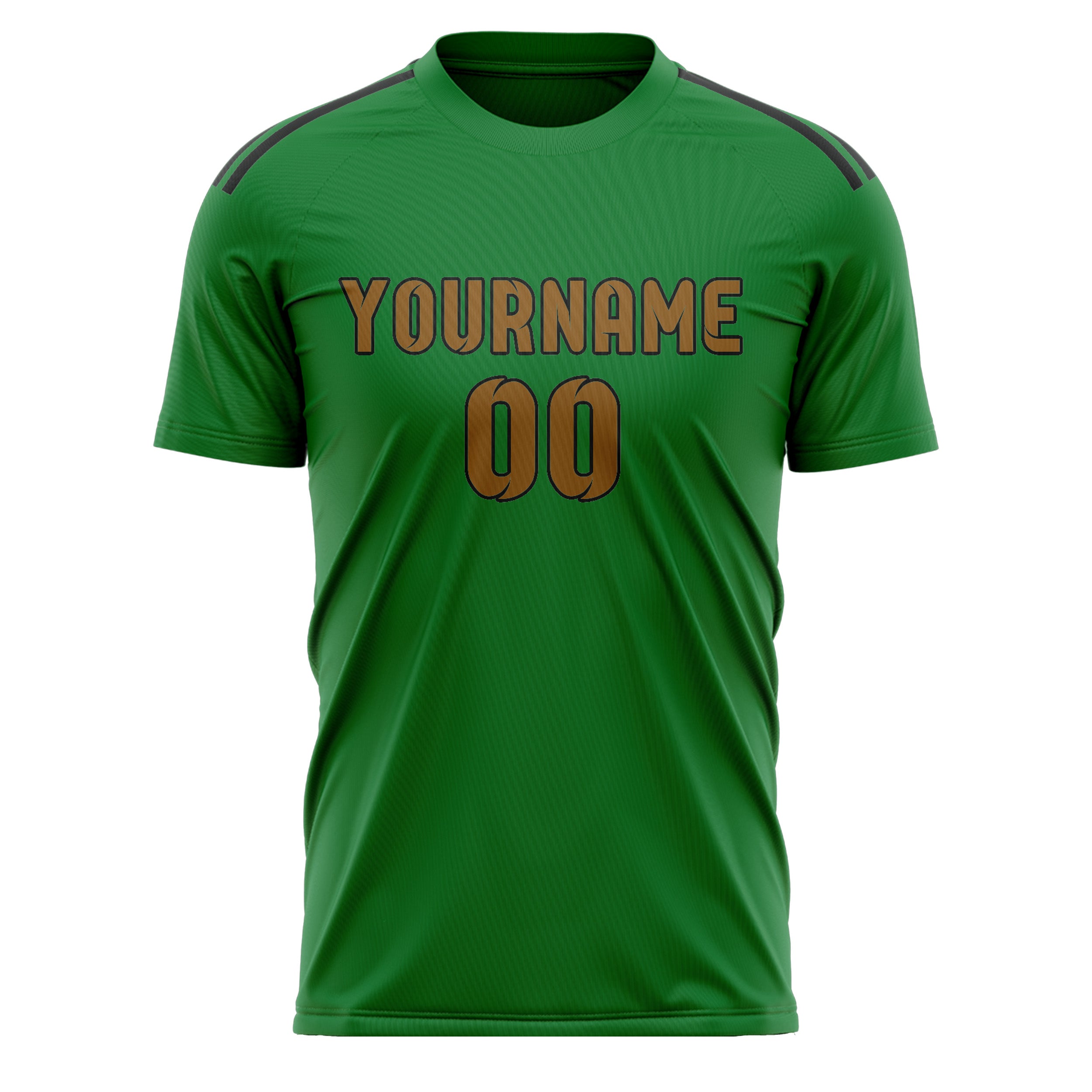 Custom Emerald Green Khaki Soccer Jersey