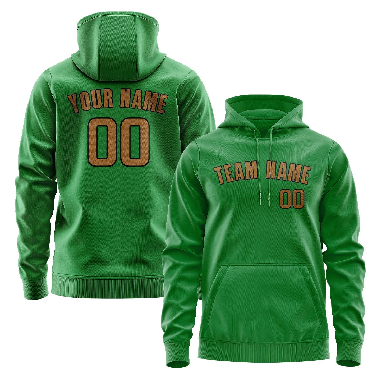Custom Emerald Green Khaki Hoodie