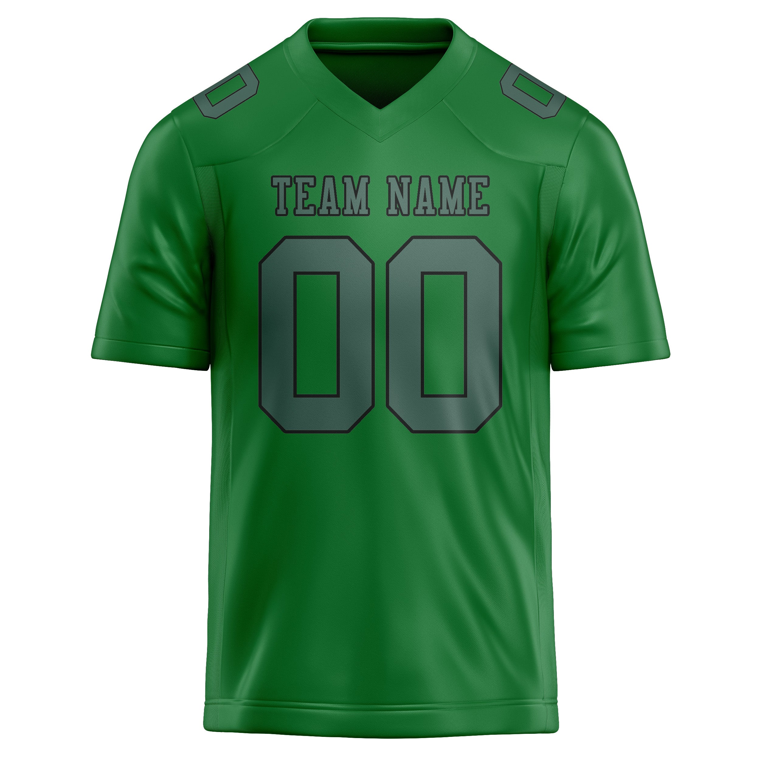 Custom Emerald Green Blue Green Football Jersey