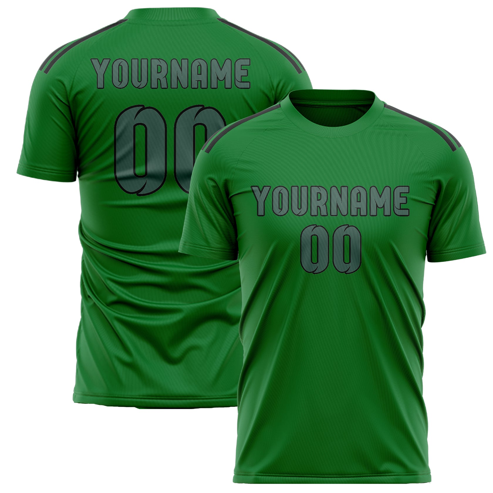 Custom Emerald Green Blue Green Soccer Jersey