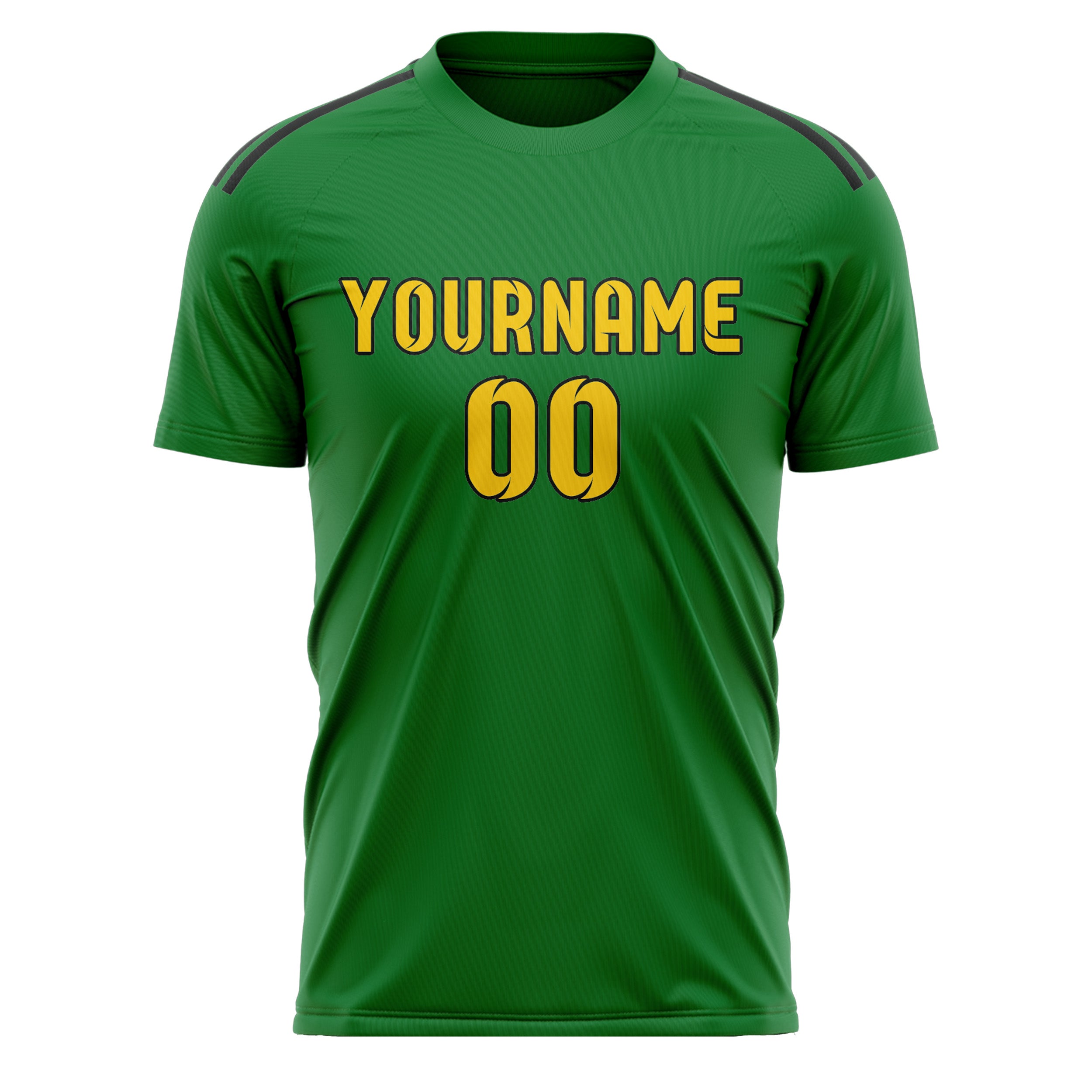 Custom Emerald Green Gold Soccer Jersey
