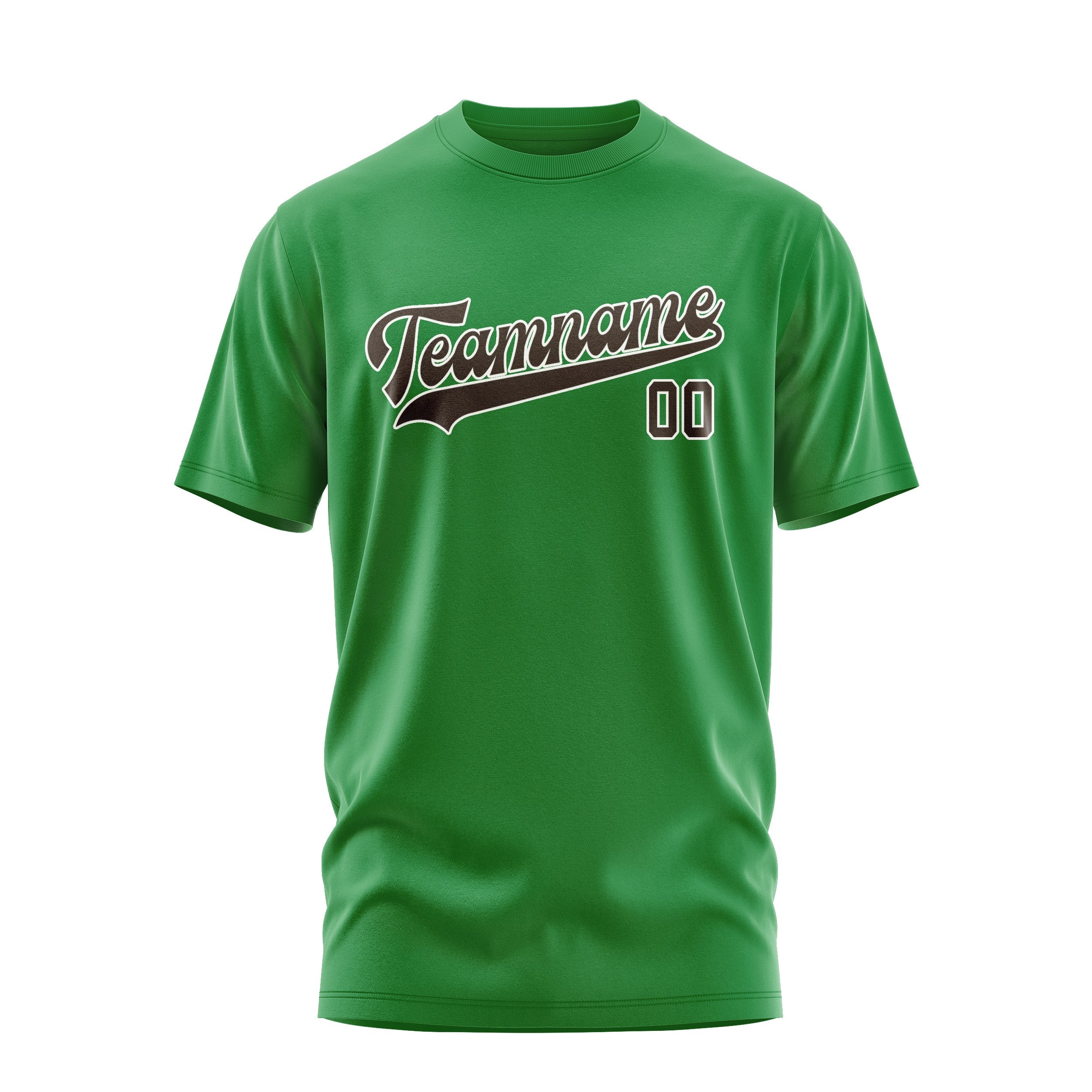 Custom Emerald Green Brown T-Shirt