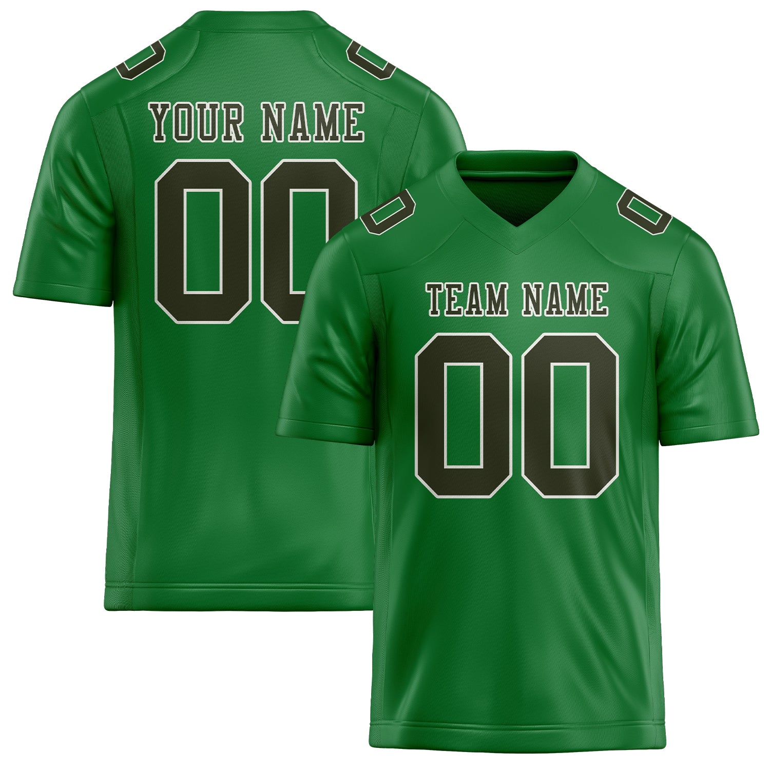 Custom Emerald Green Olive Football Jersey