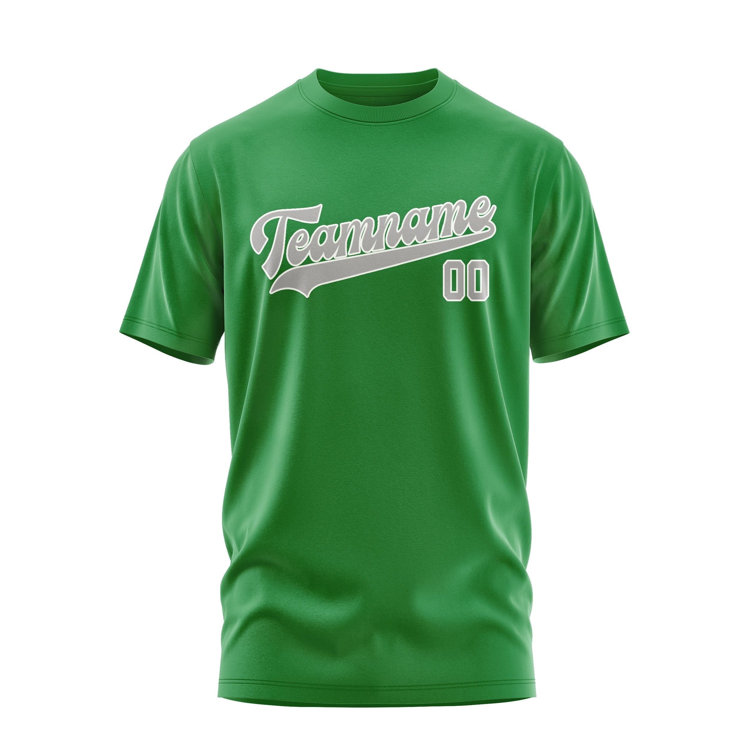 Custom Emerald Green Gray T-Shirt
