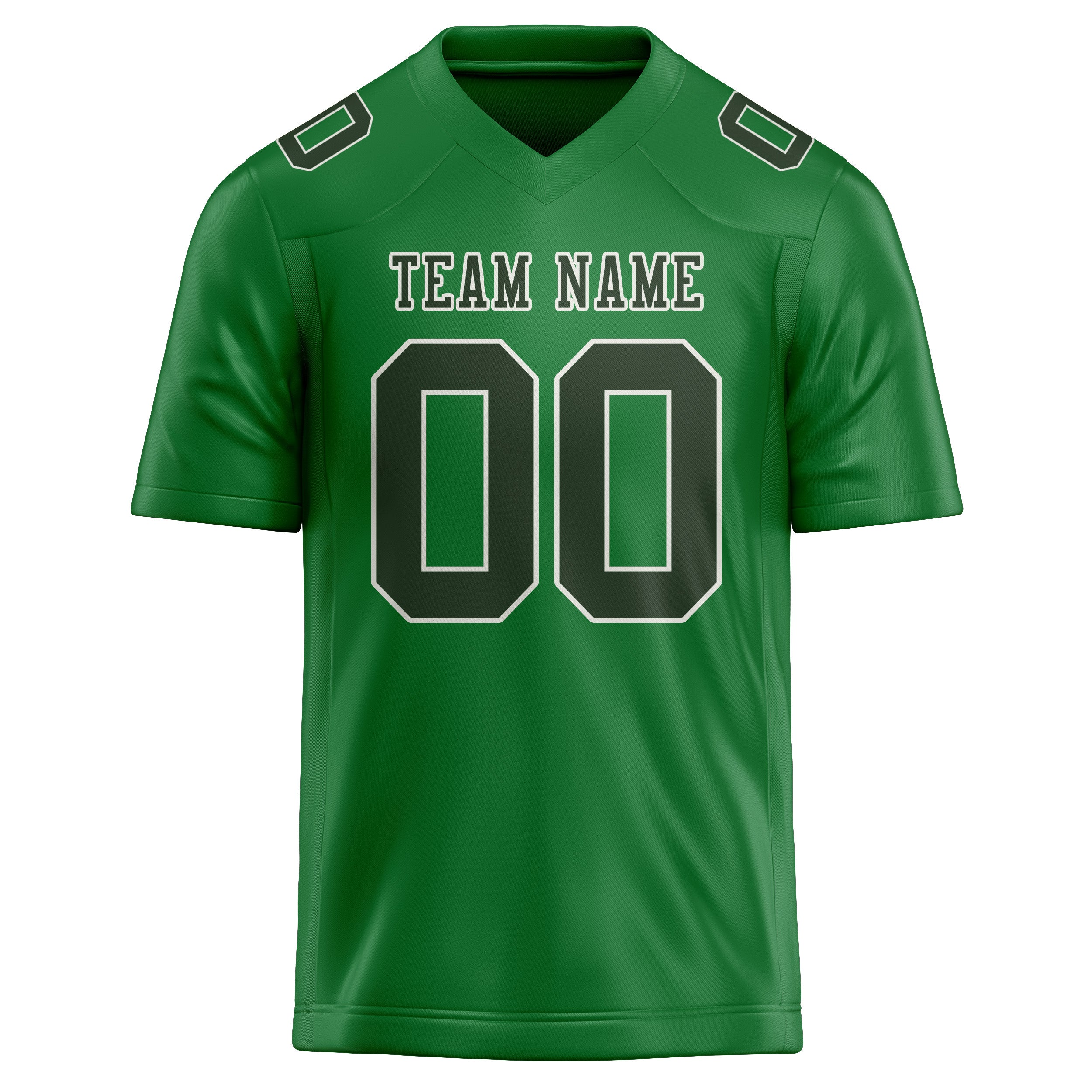 Custom Emerald Green Dark Green Football Jersey