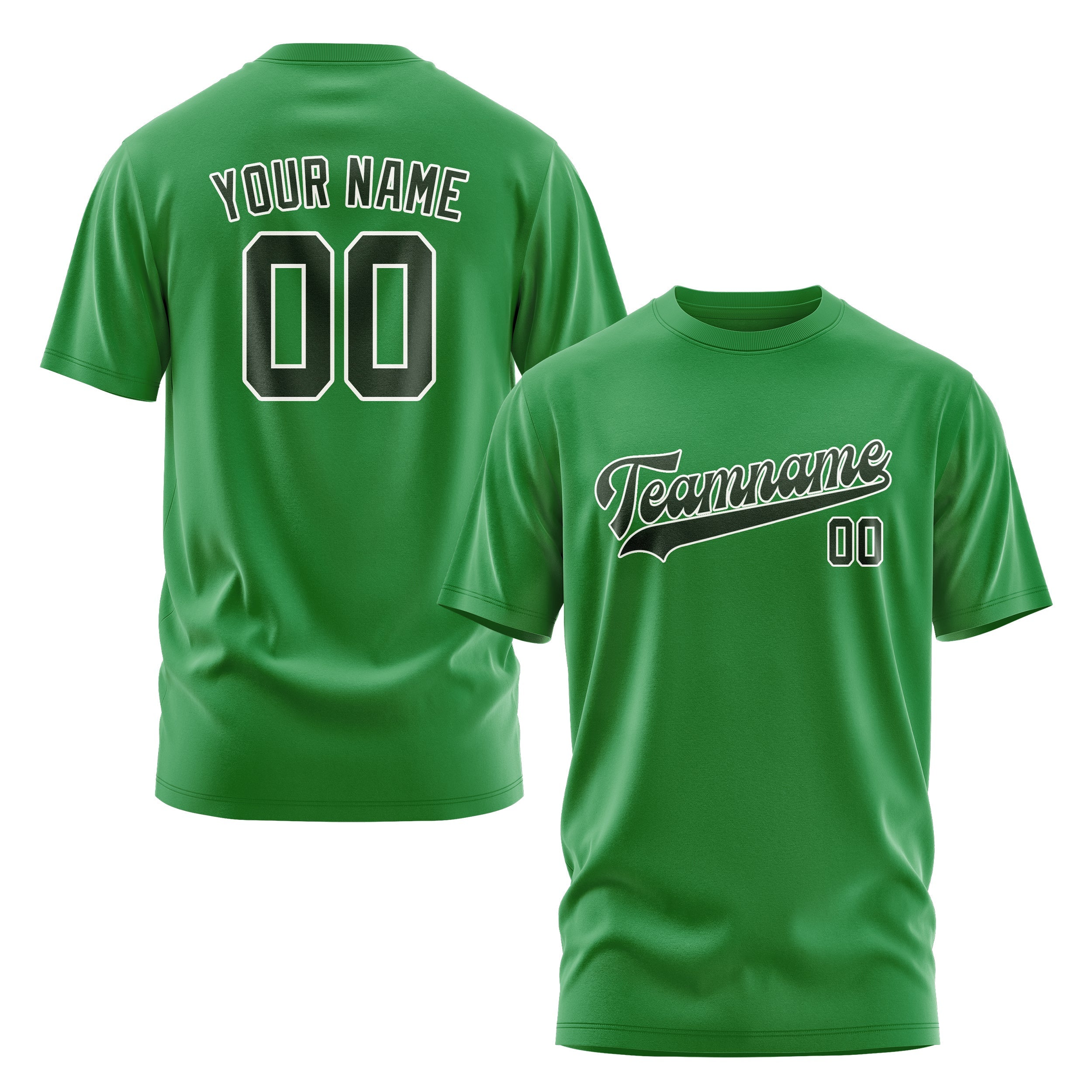 Custom Emerald Green Dark Green T-Shirt