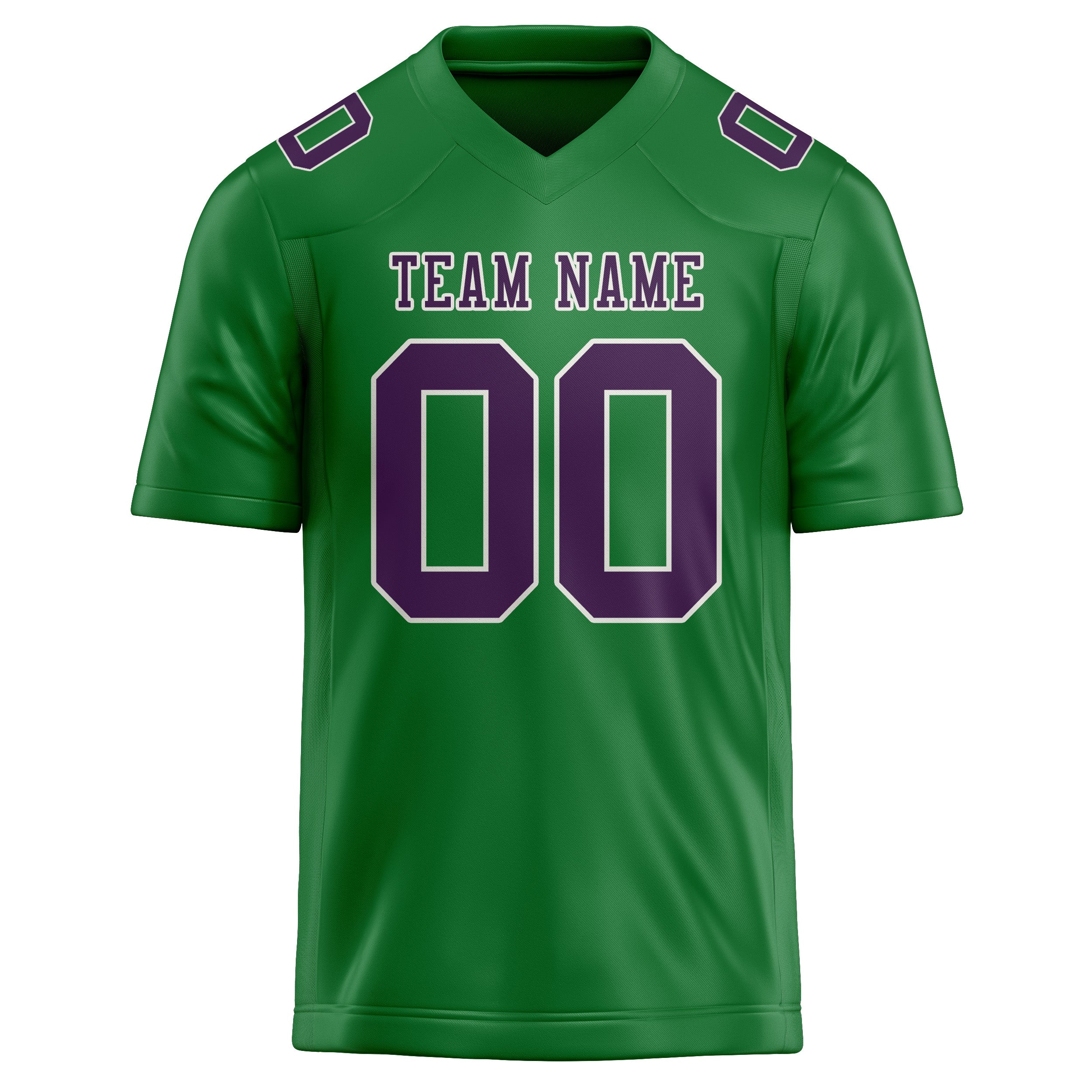 Custom Emerald Green Purple Football Jersey