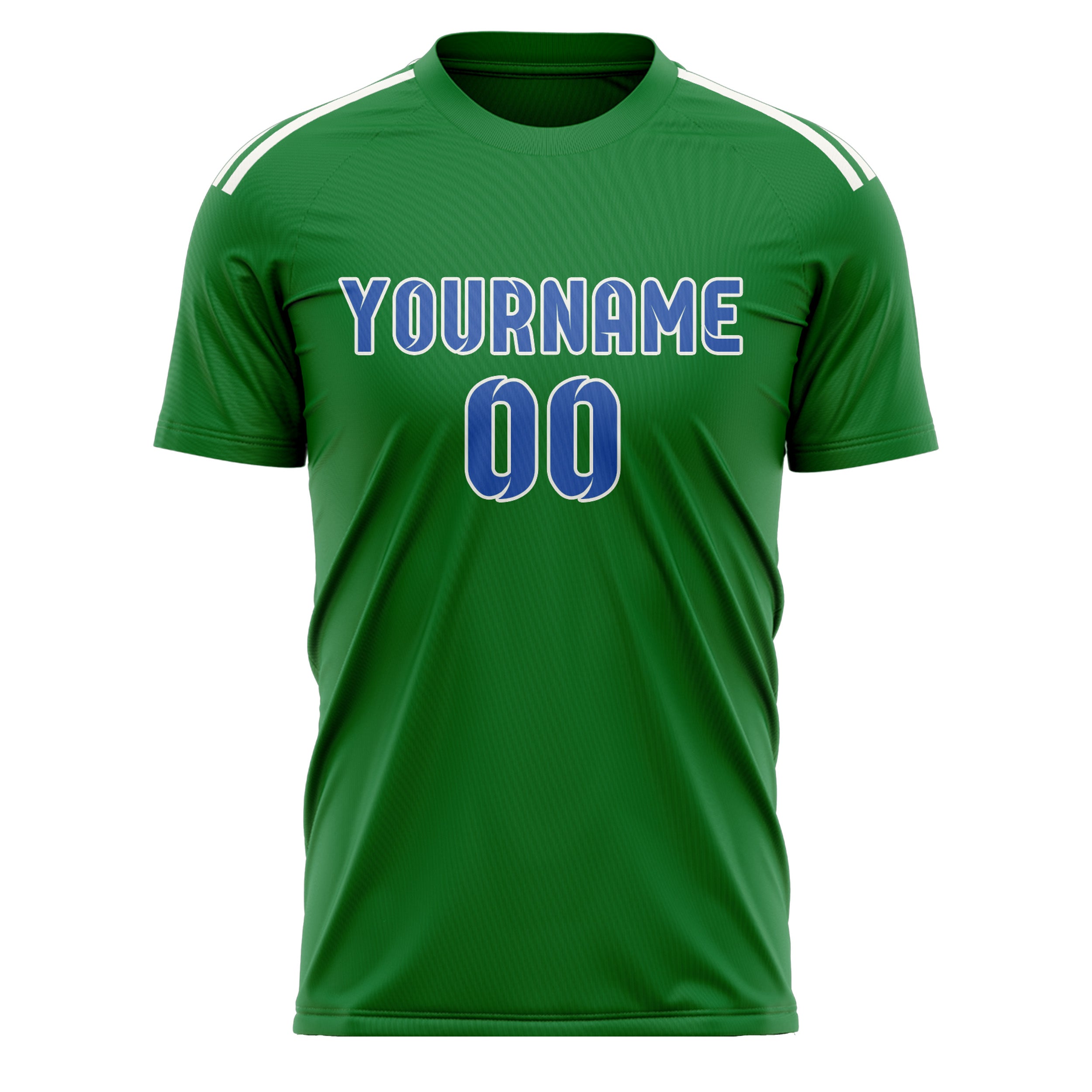Custom Emerald Green Sky Blue Soccer Jersey