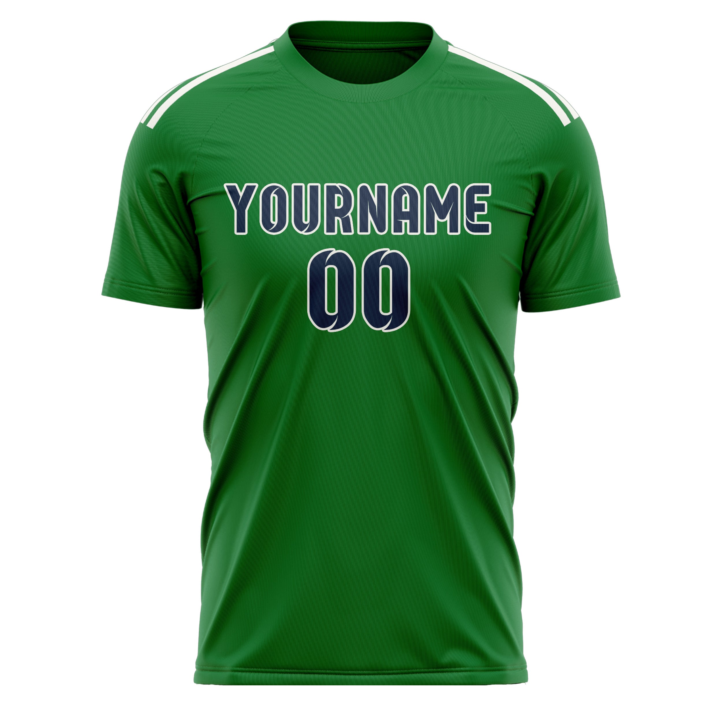 Custom Emerald Green Blue Soccer Jersey
