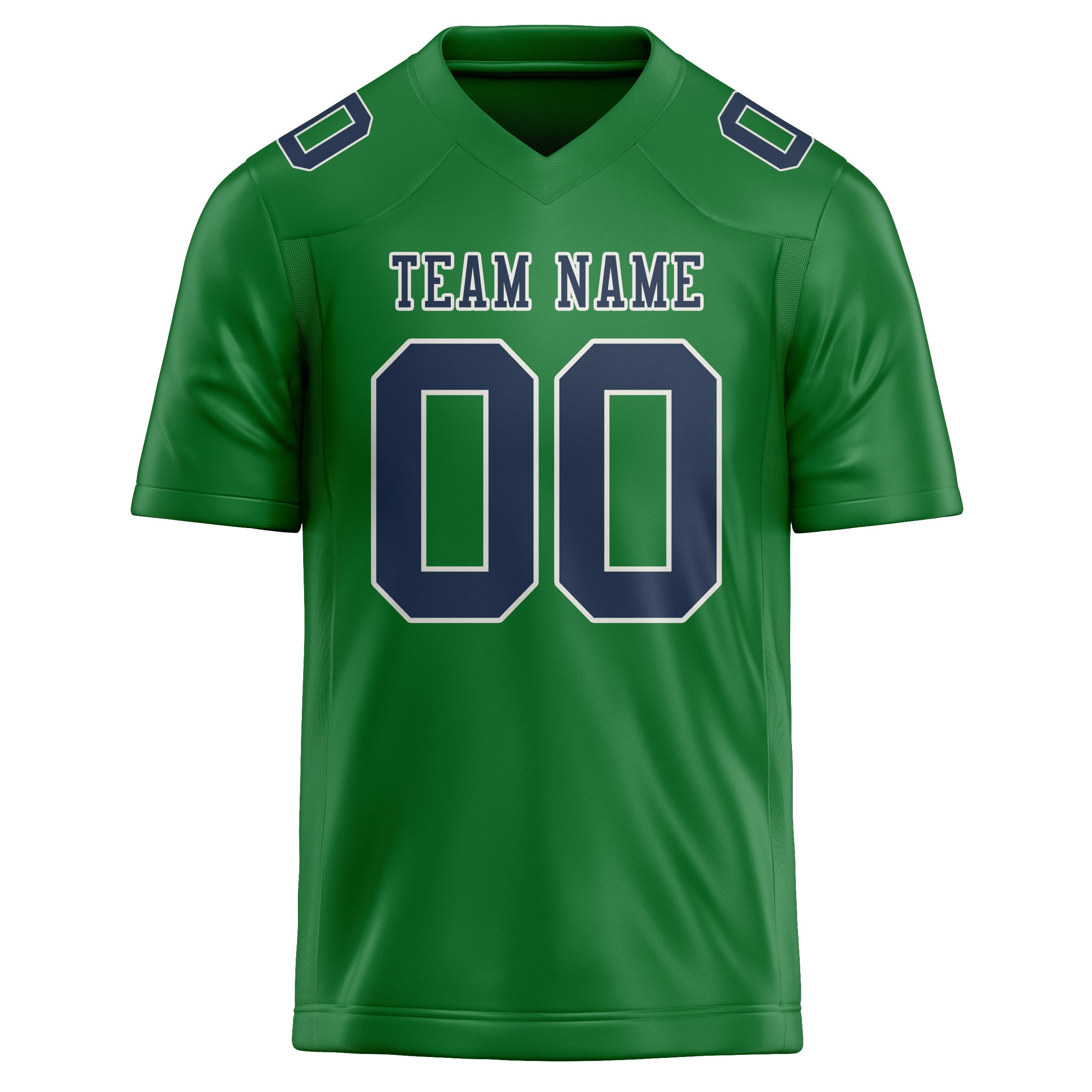 Custom Emerald Green Blue Football Jersey